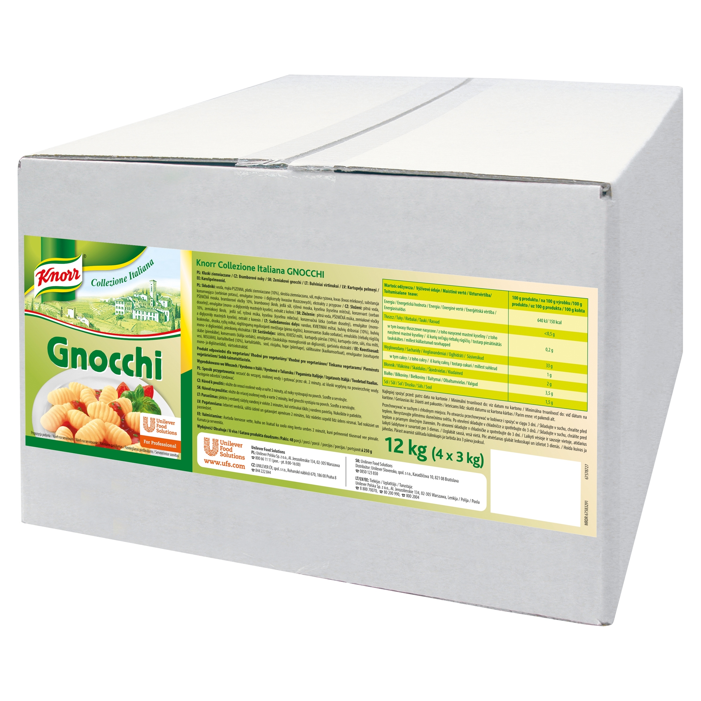 Gnocchi kluski ziemniaczane Knorr 12 kg