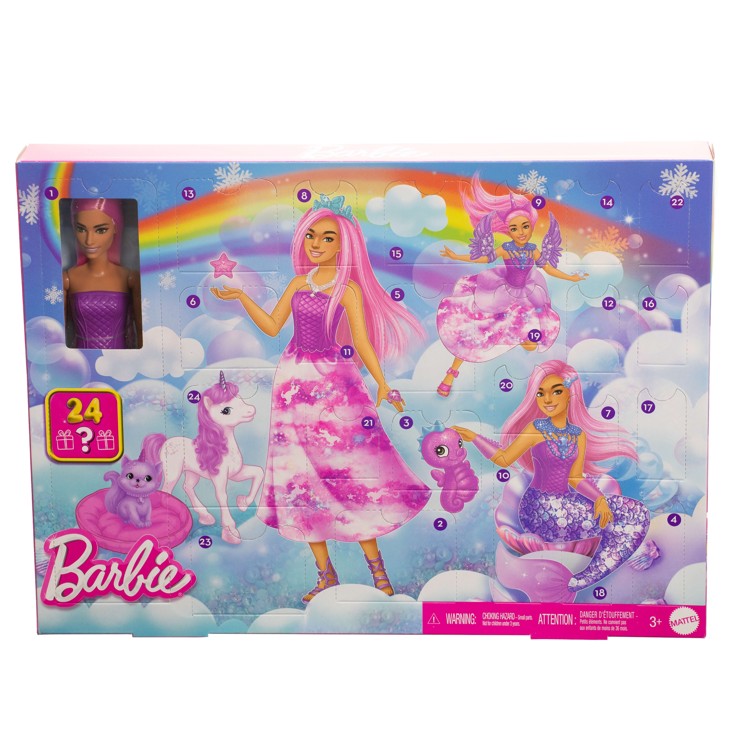 Адвент-календарь Barbie Мир фантазии, кукла и 24 сюрприза, от 3 лет — фото 6
