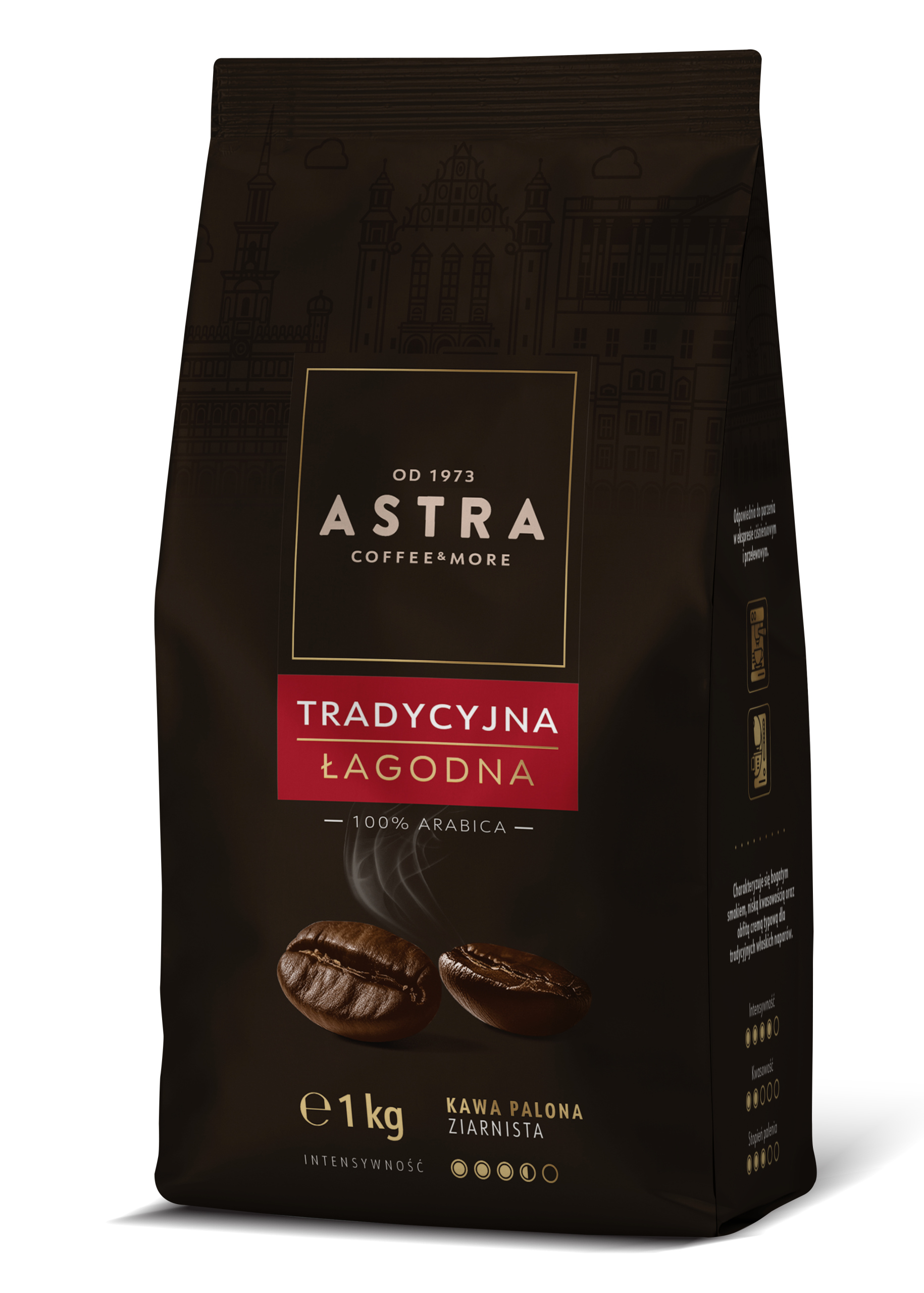Astra Káva Jemná Tradiční zrnková Arabica 1000 g 1 kg