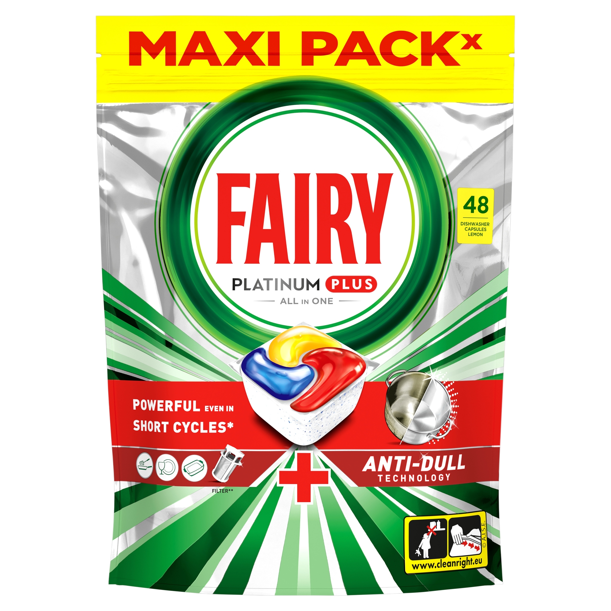 Levně Kapsle Do Myčky Nádobí Fairy Platinum Plus 48KS