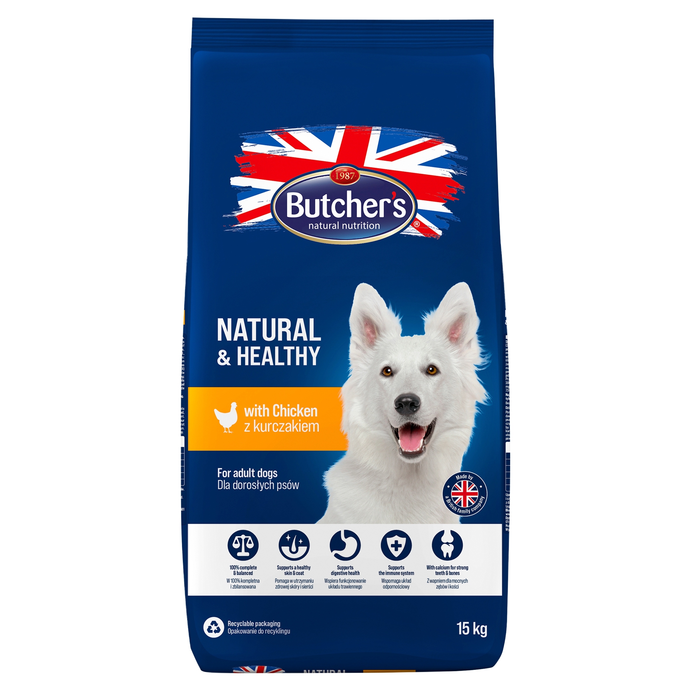 Butcher's s kuřecím masem – suché krmivo pro psa – 15 kg