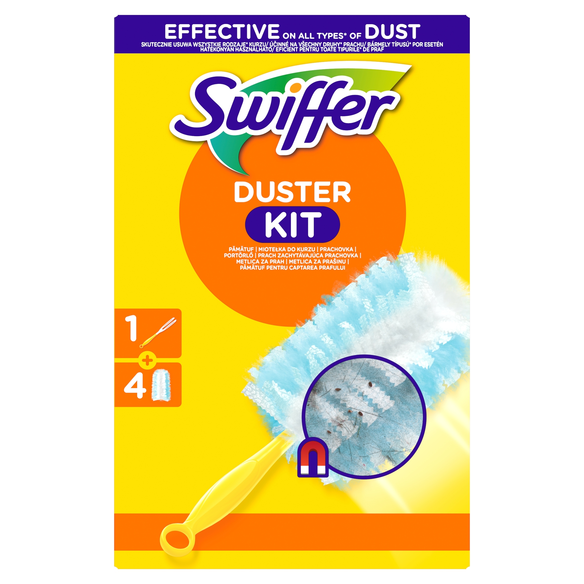 Swiffer Duster Kit Sada na odstraňování prachu (1 rukojeť 4 metly)