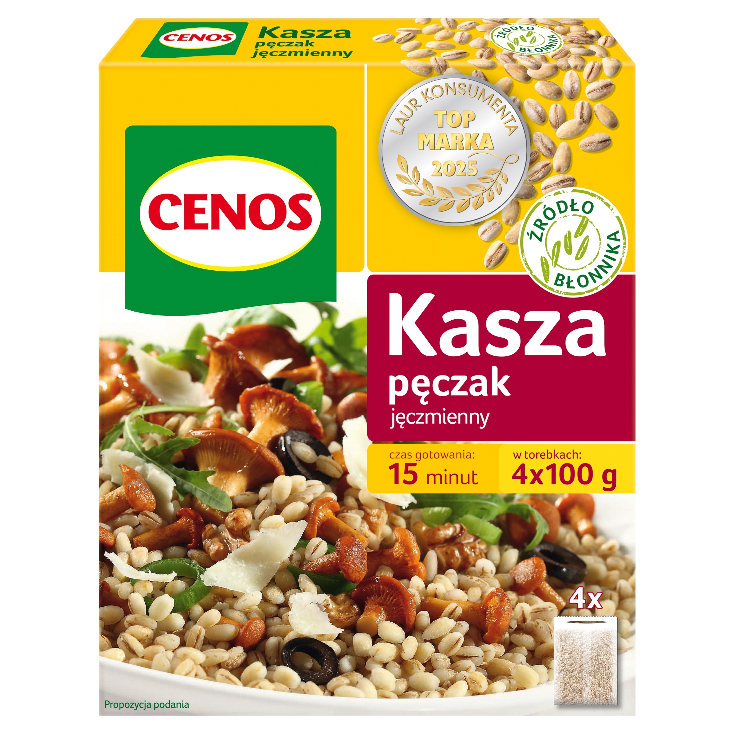 Cenos Kroupová kaše ječmenná 400 g (4 sáčky)