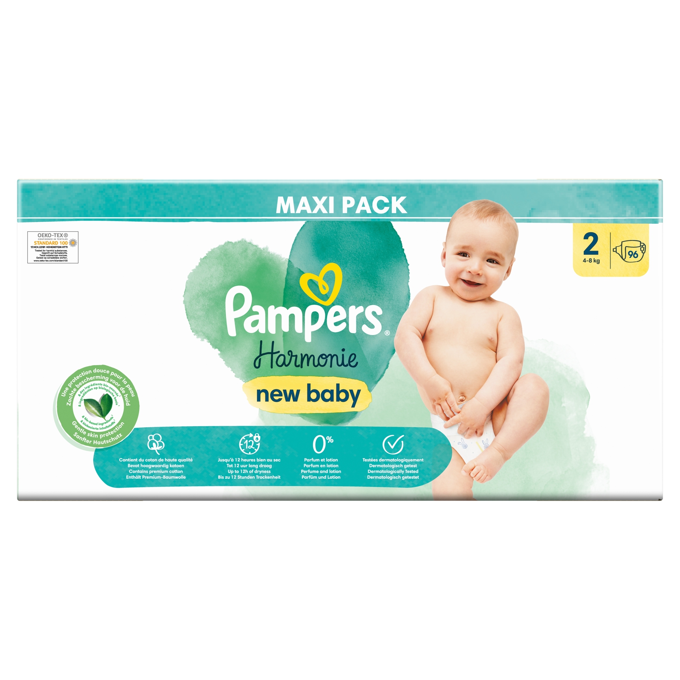 PAMPERS Pieluszki Harmonie Rozmiar 2 | 96 szt.