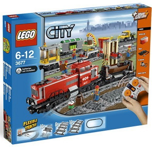 Lego City 3677 Pociąg towarowy, czerwony Unikat