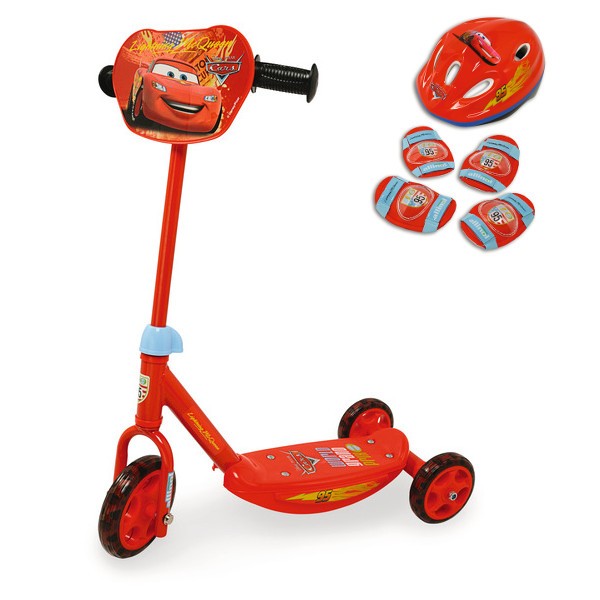 Hulajnoga trójkołowa Smoby 7600450171 Czerwony kask ochraniacze