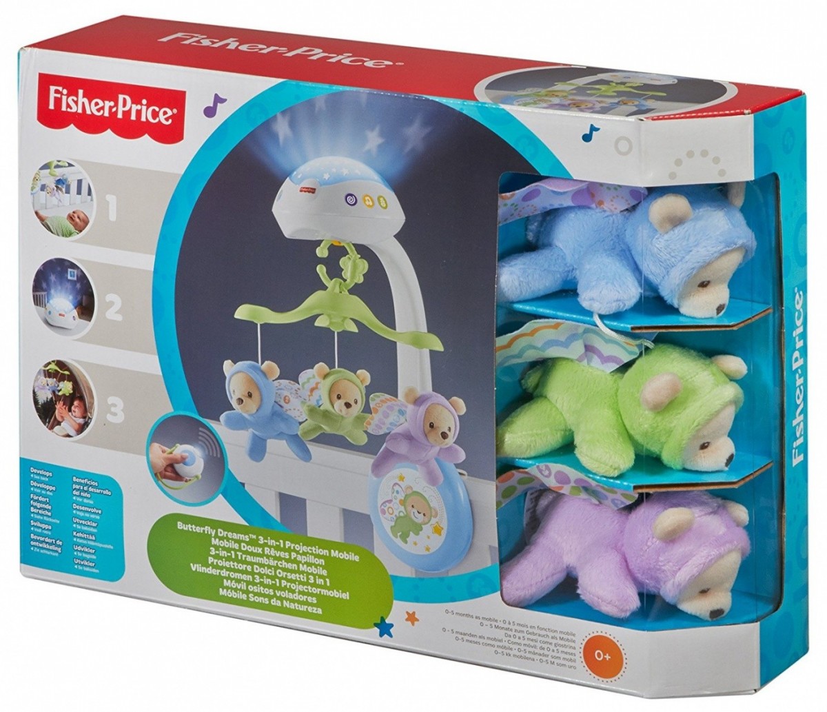 

Fisher Price Karuzelka z misiami 3 w 1 CDN41