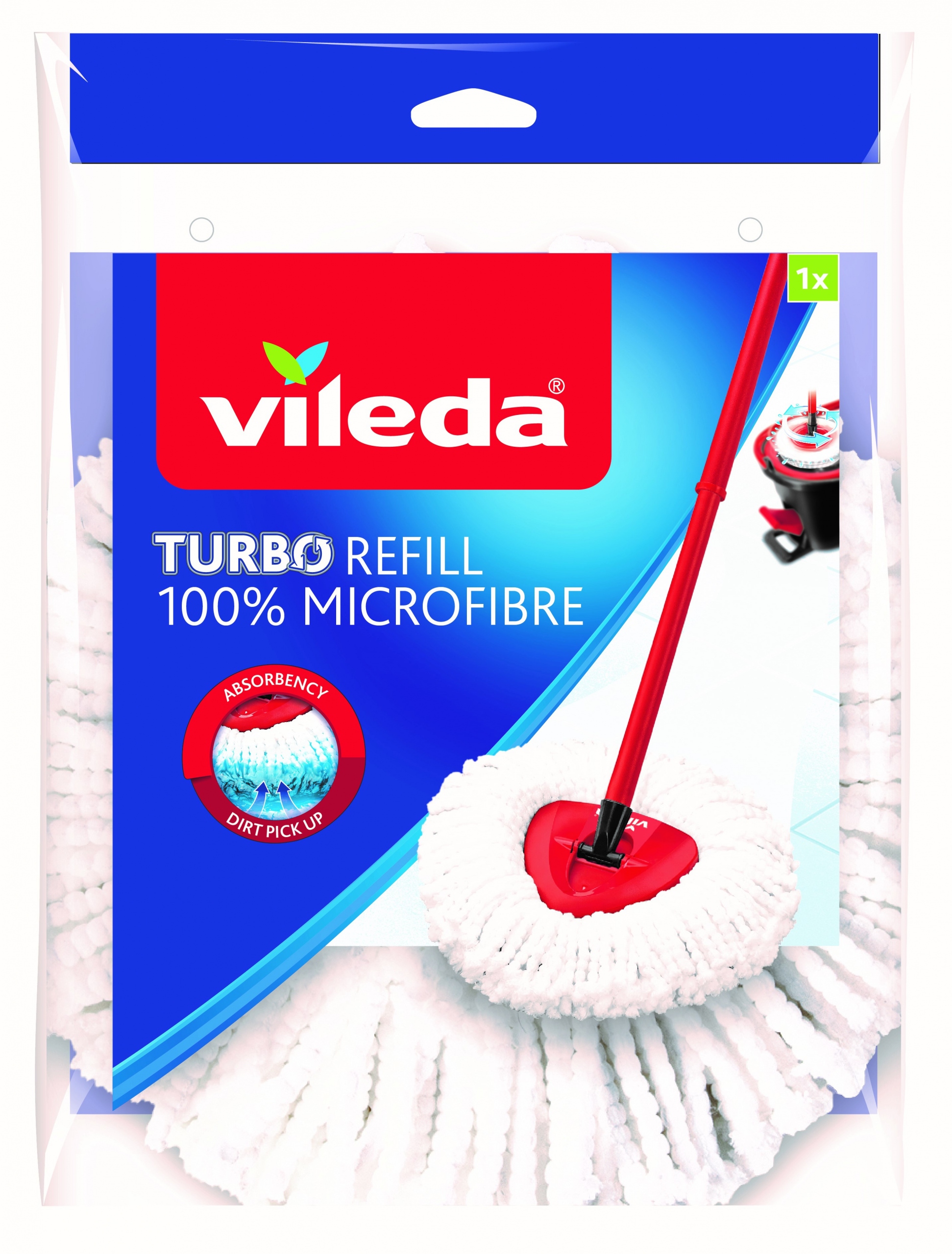 Levně 3x Vileda Turbo Classic náhradní mop Easy Wring