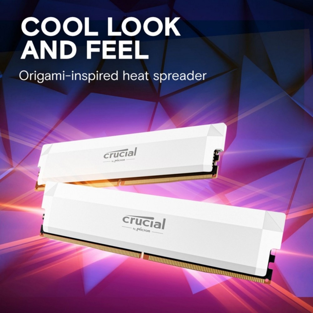 CRUCIAL PRO 16GB UDIMM DDR5 6000 White Overclocking — 7