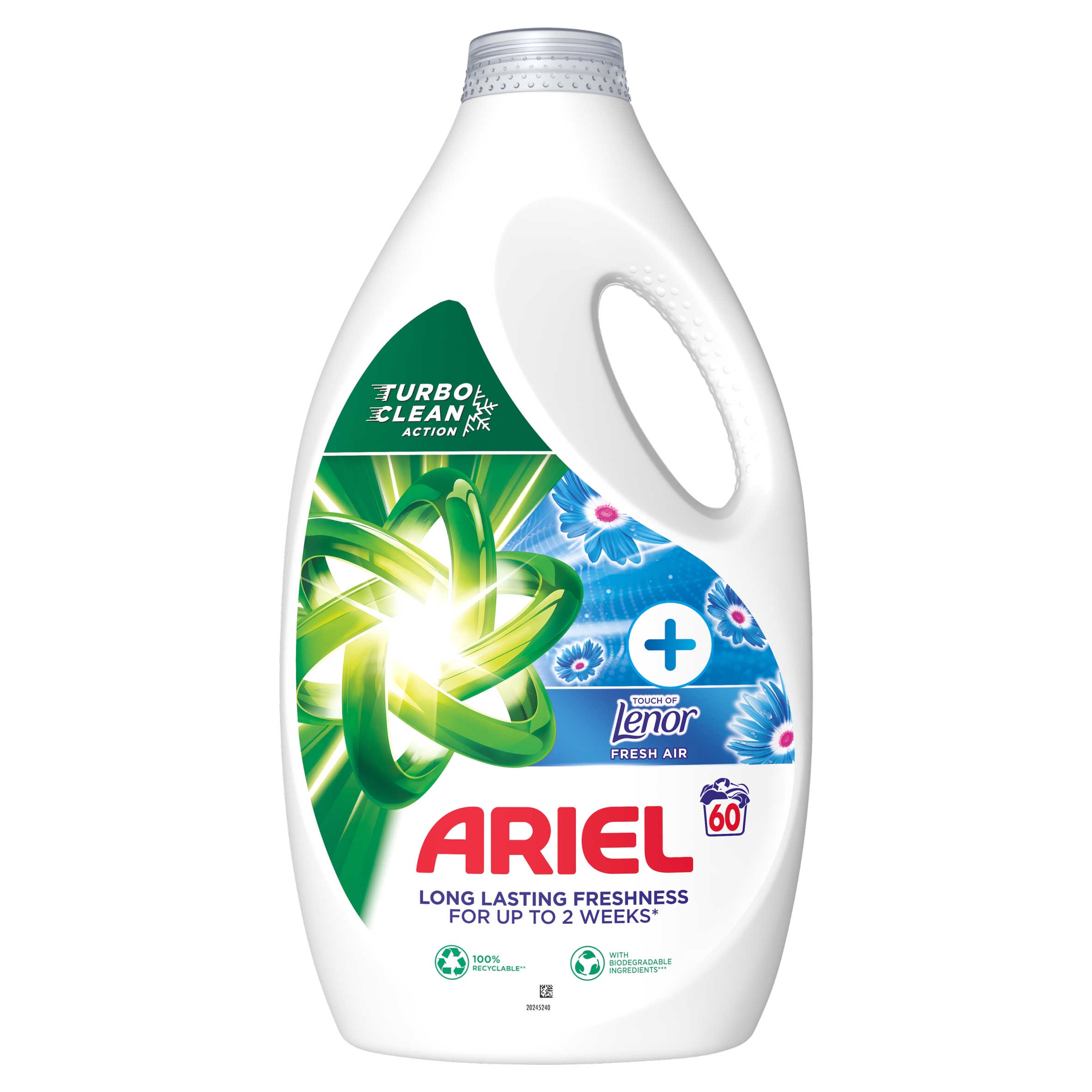 Levně Ariel Płyn do prania Touch Of Lenor Fresh Air 3L 60 prań