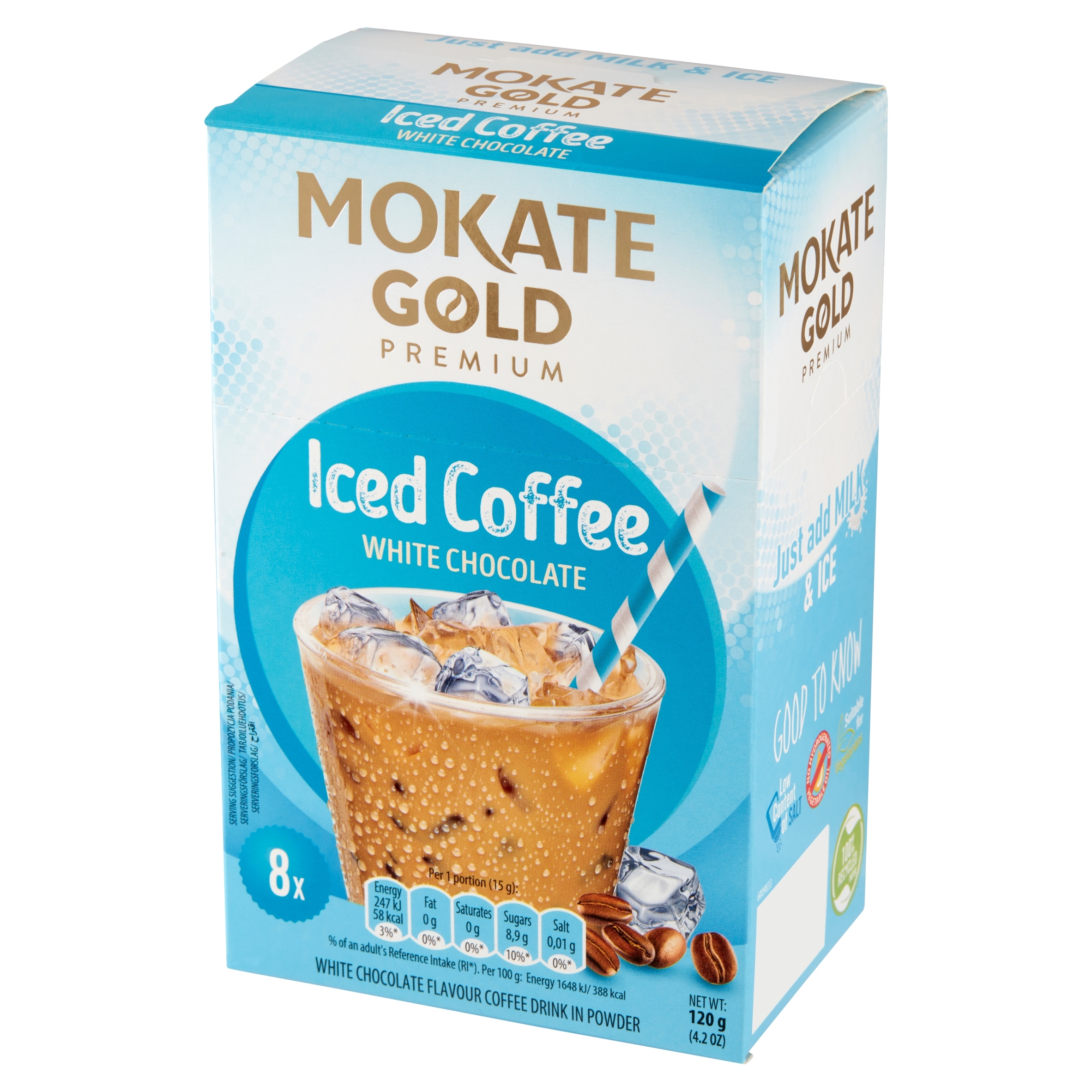 Levně 7X Iced Coffee Mokate Gold s příchutí bílé čokolády 120 g