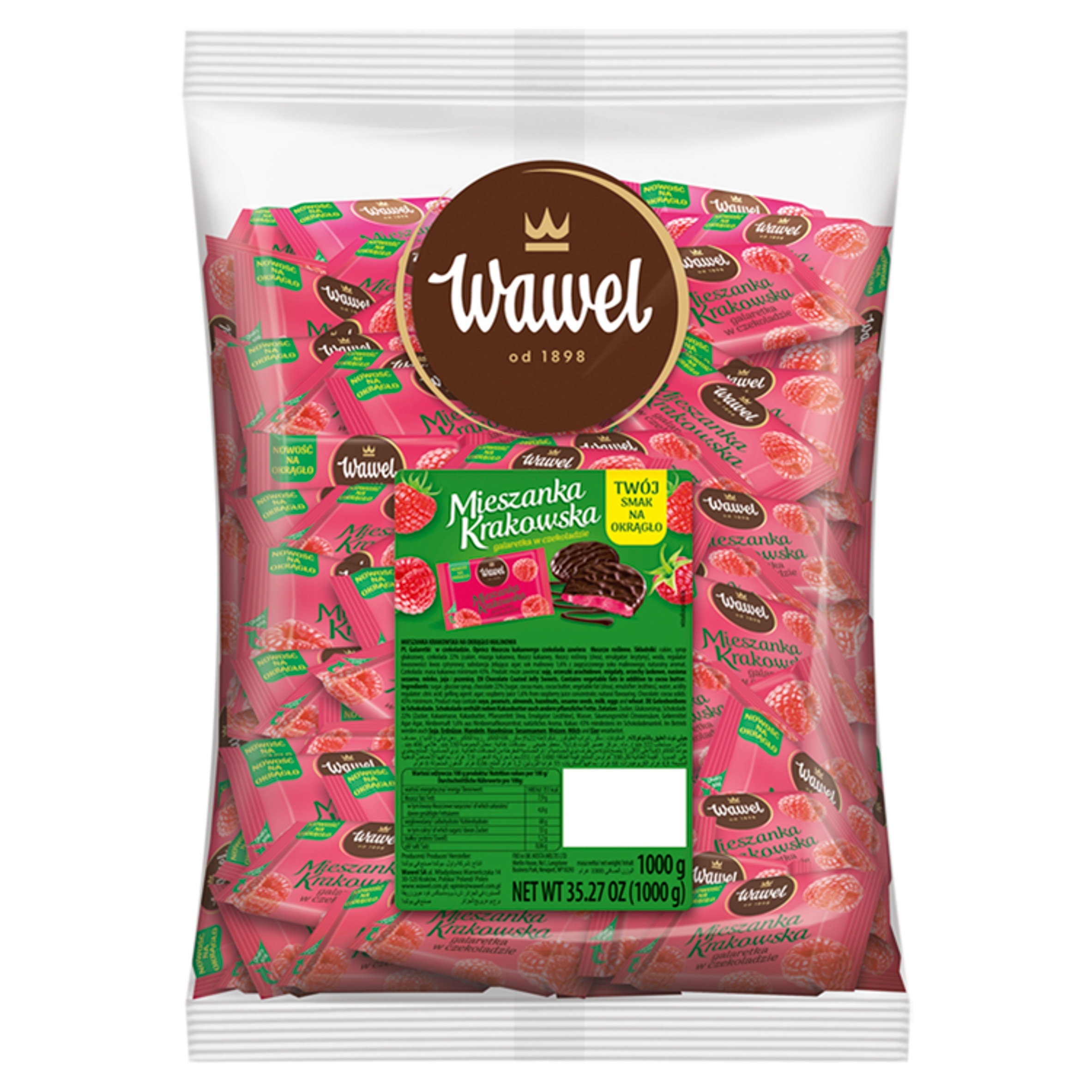 Levně Wawel Krakovská směs kulatá malinová 1 kg