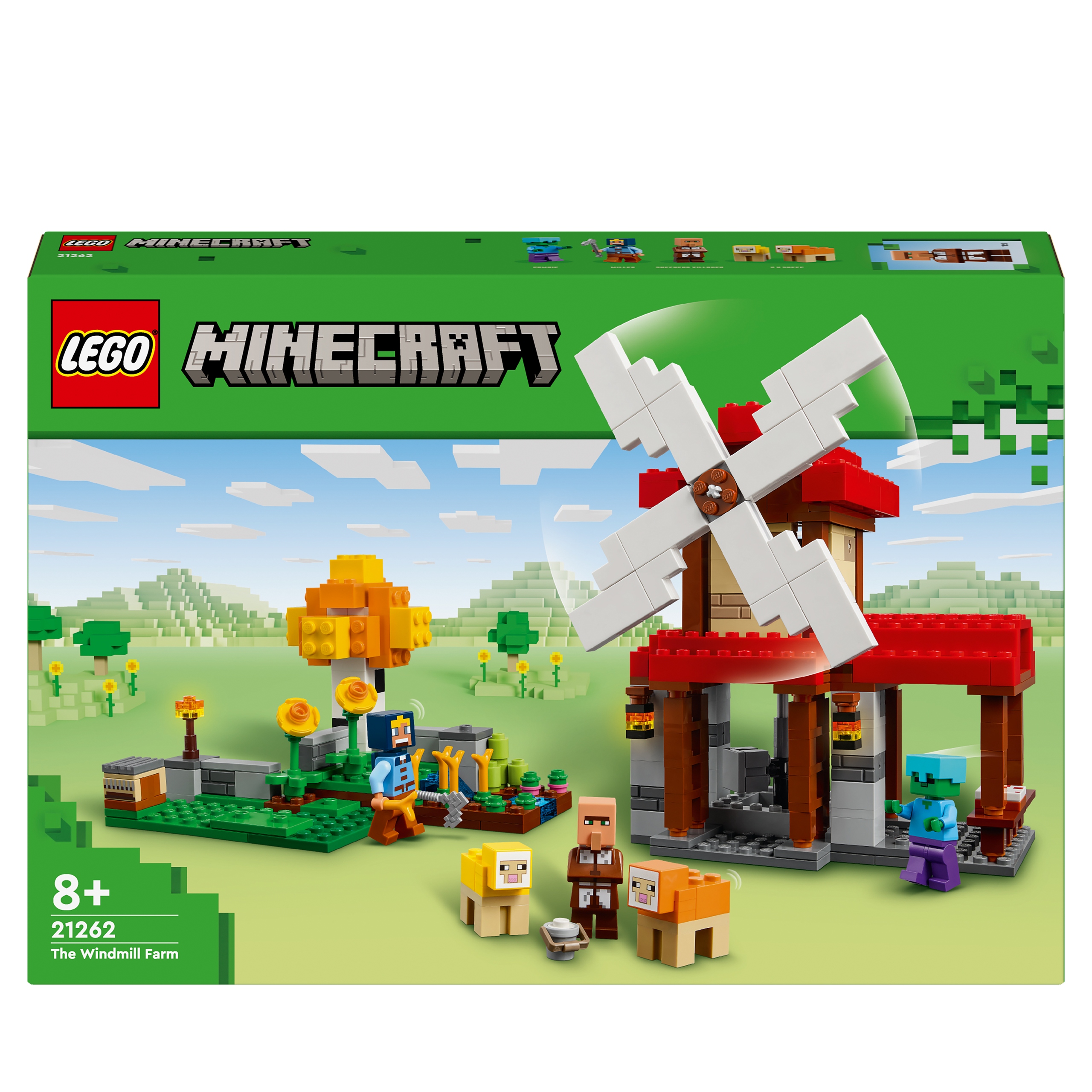 Stavebnice Lego Minecraft 21262 Farma s větrným mlýnem 462 dílků