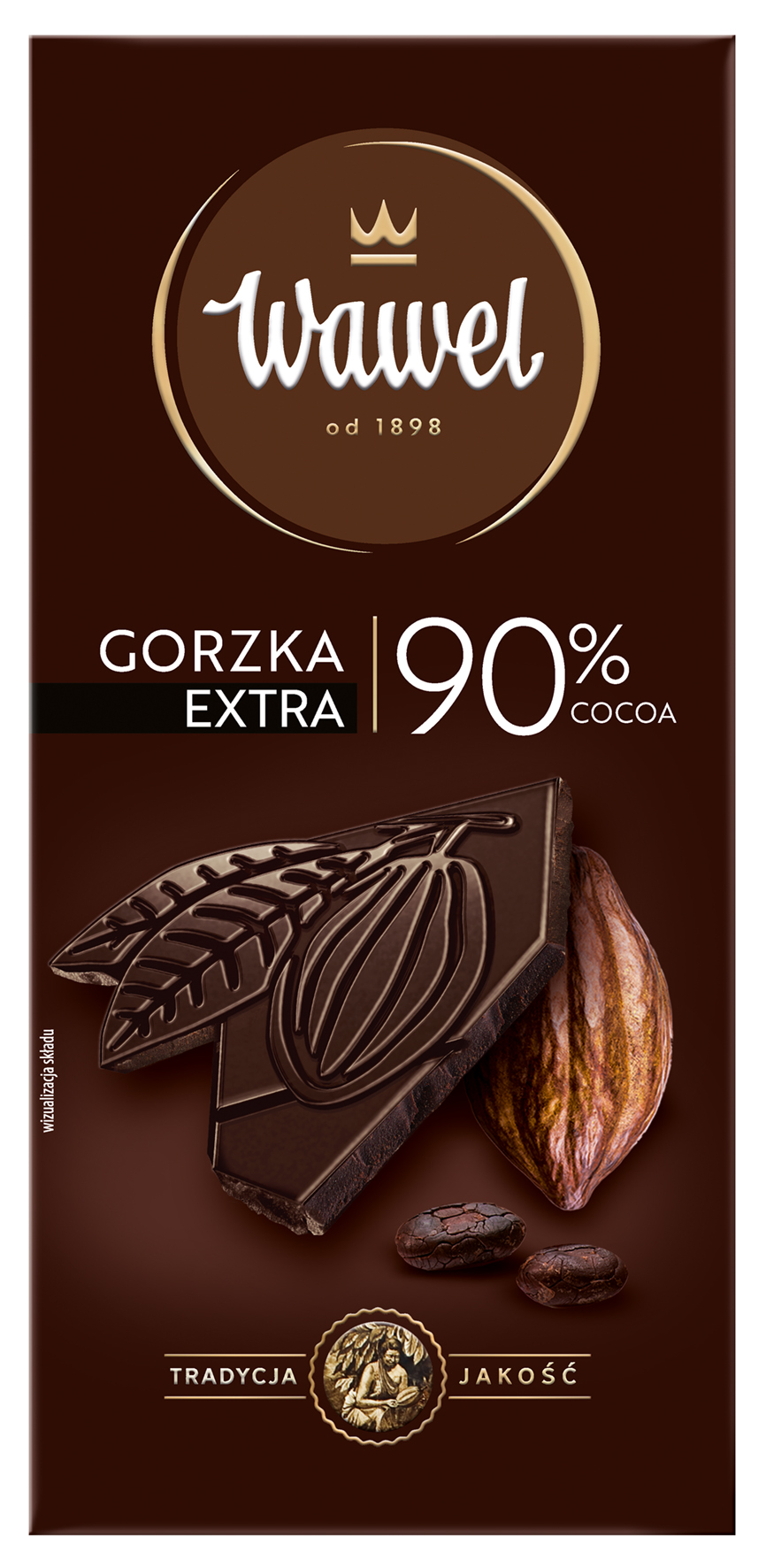 Levně 4x Wawel Čokoláda extra hořká 90 % cocoa 90 g
