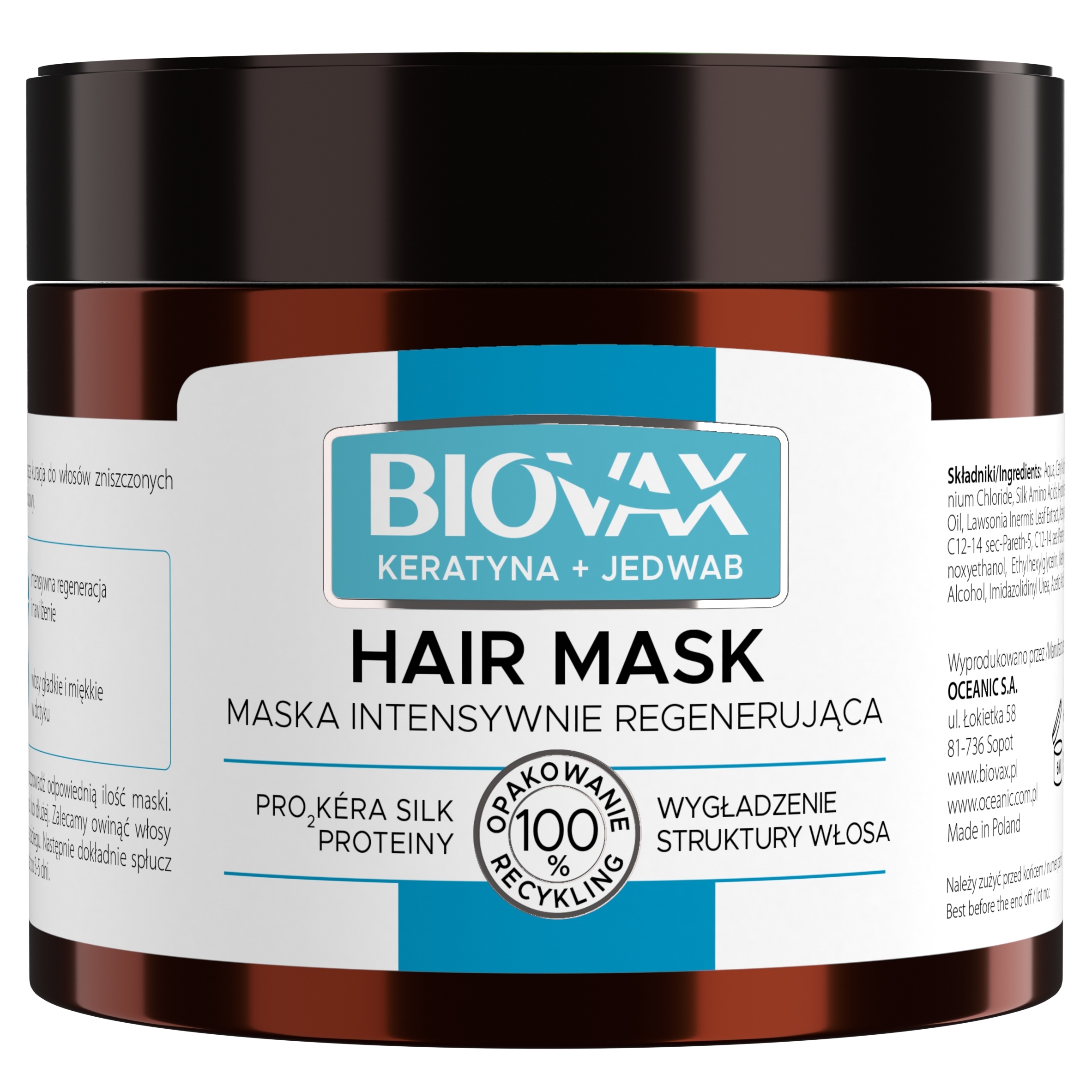 

Biovax Keratyna Jedwab Maska do włosów 250ml