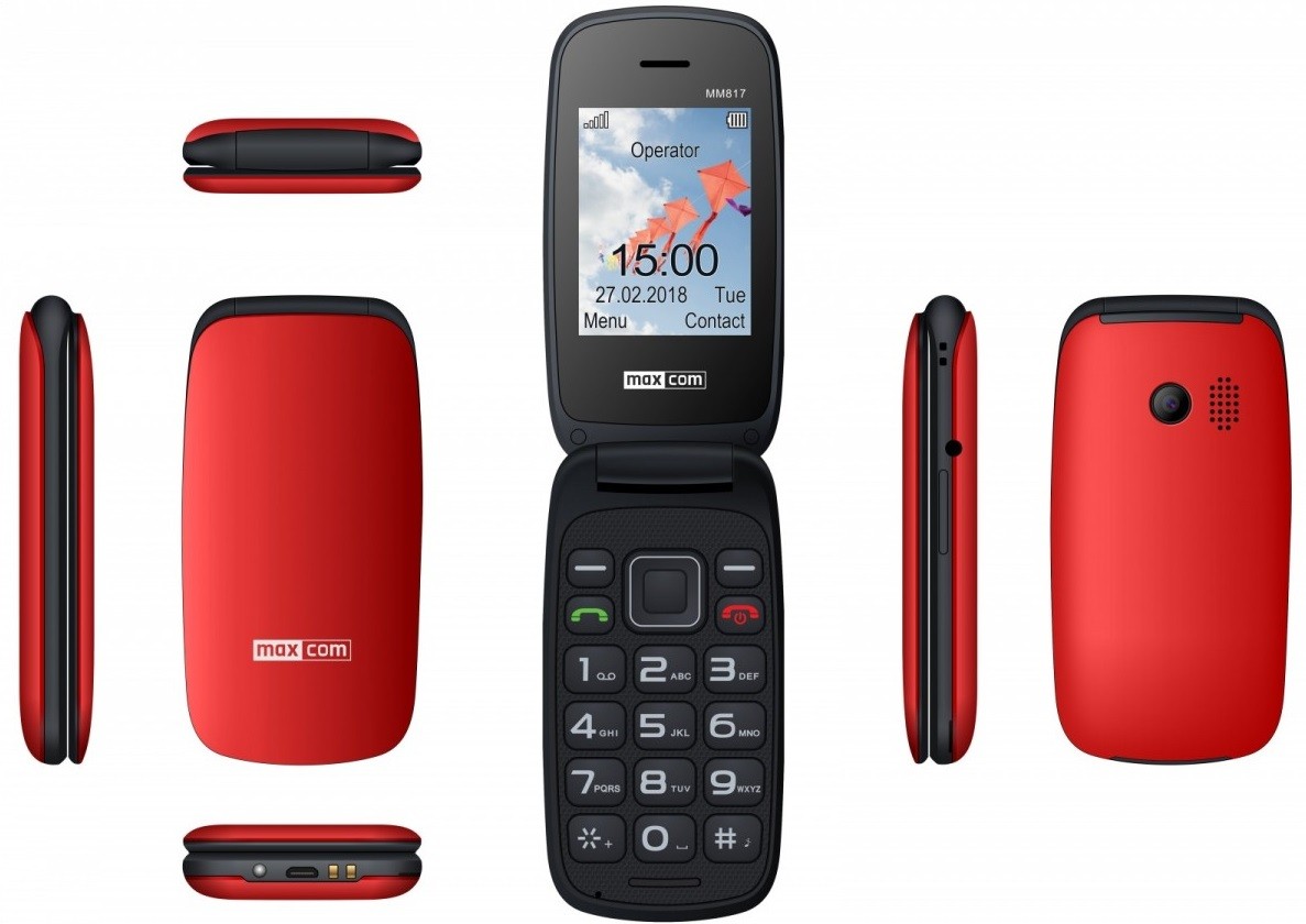 Telefon komórkowy Maxcom Comfort MM817 czerwony-Zdjęcie-0