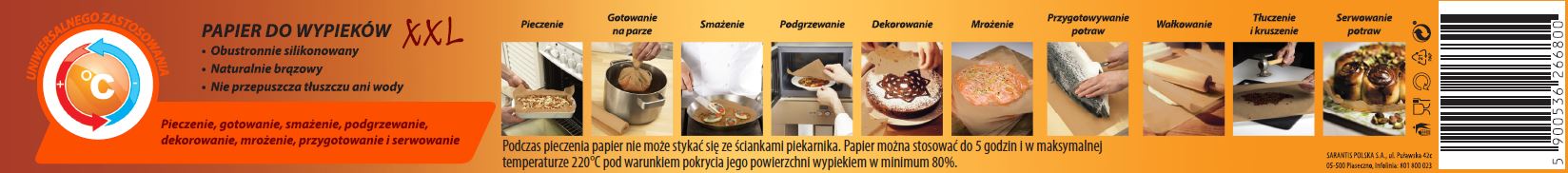 Papier do pieczenia Grosik 10m x 38 cm brązowy Długość 1000 cm