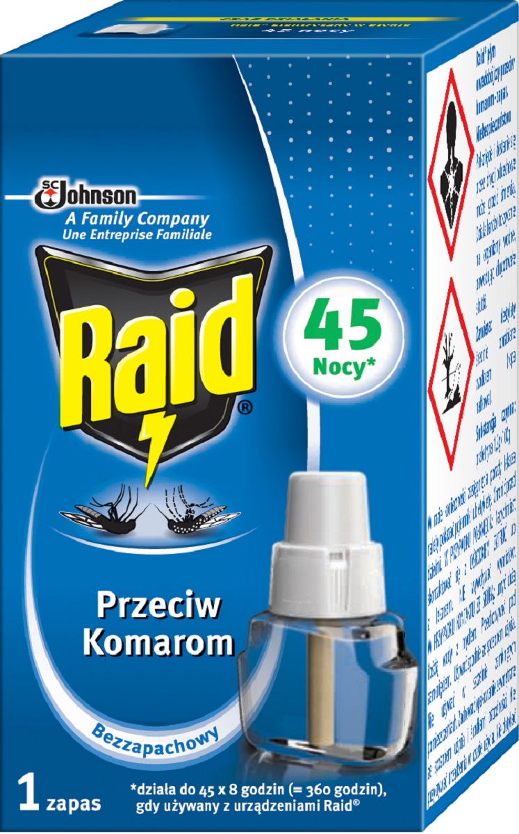 

Raid płyn przeciwko komarom, wkład 45 nocy