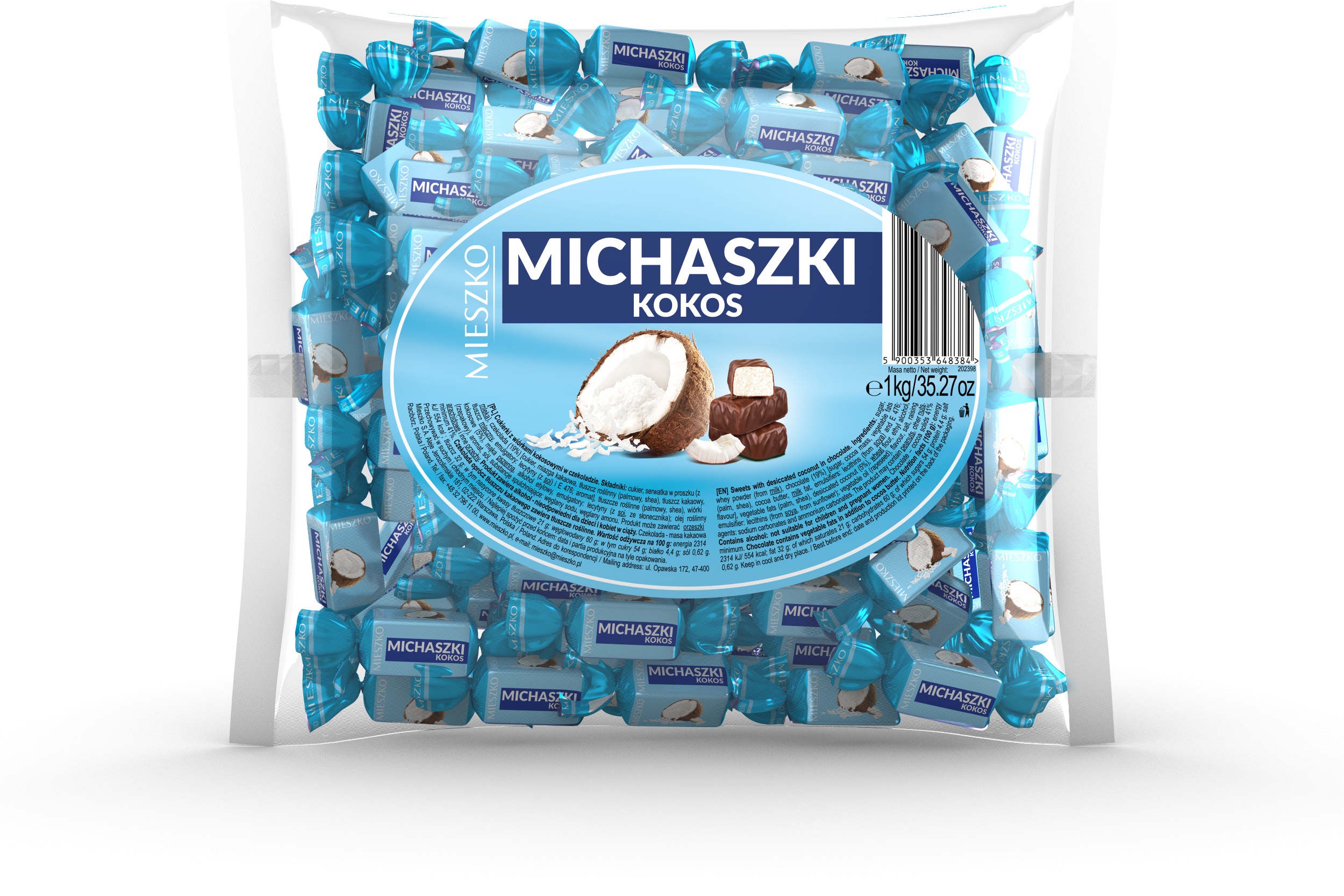 Levně 2x Michašky kokosové 1kg Mieszko
