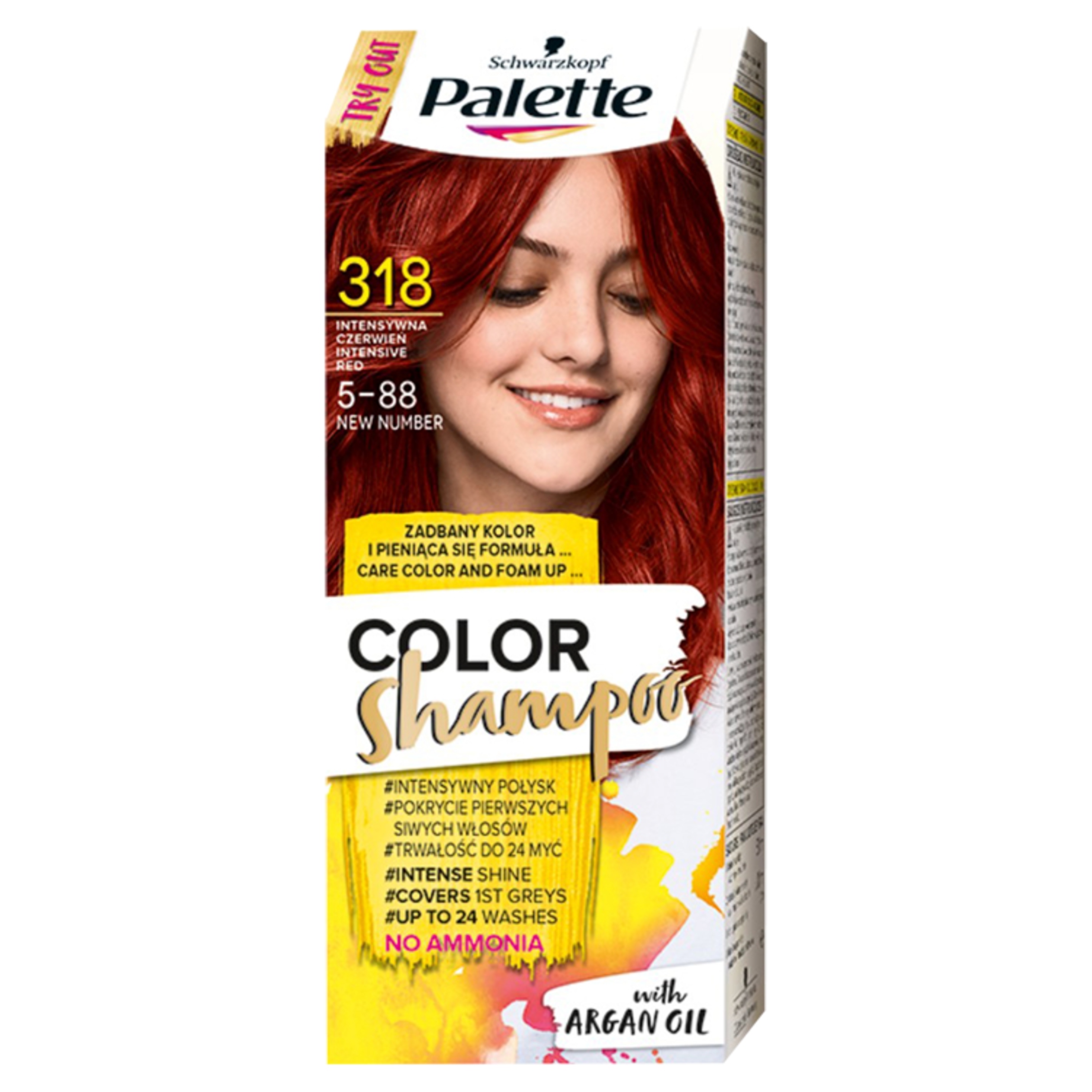Barvy na vlasy Palette rudé a červené s intenzivní červenou barvou 5-88