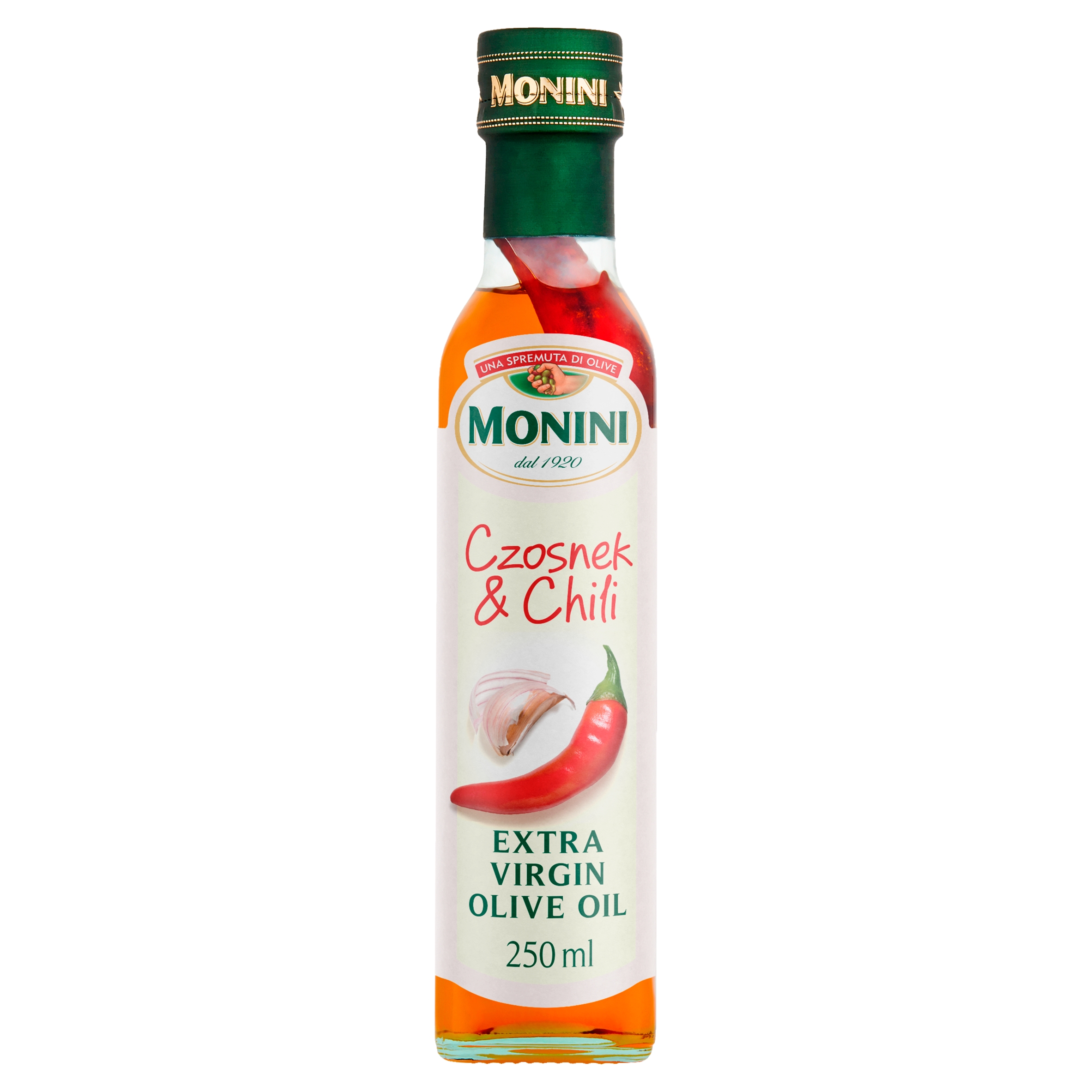 Levně 3x Koření na bázi olivového oleje česnek a chilli 250 ml Monini