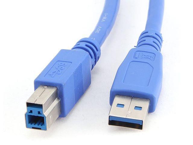 Kabel USB A - USB B Cablexpert CCP-USB3-AMBM-0.5M niebieski 0,5 m