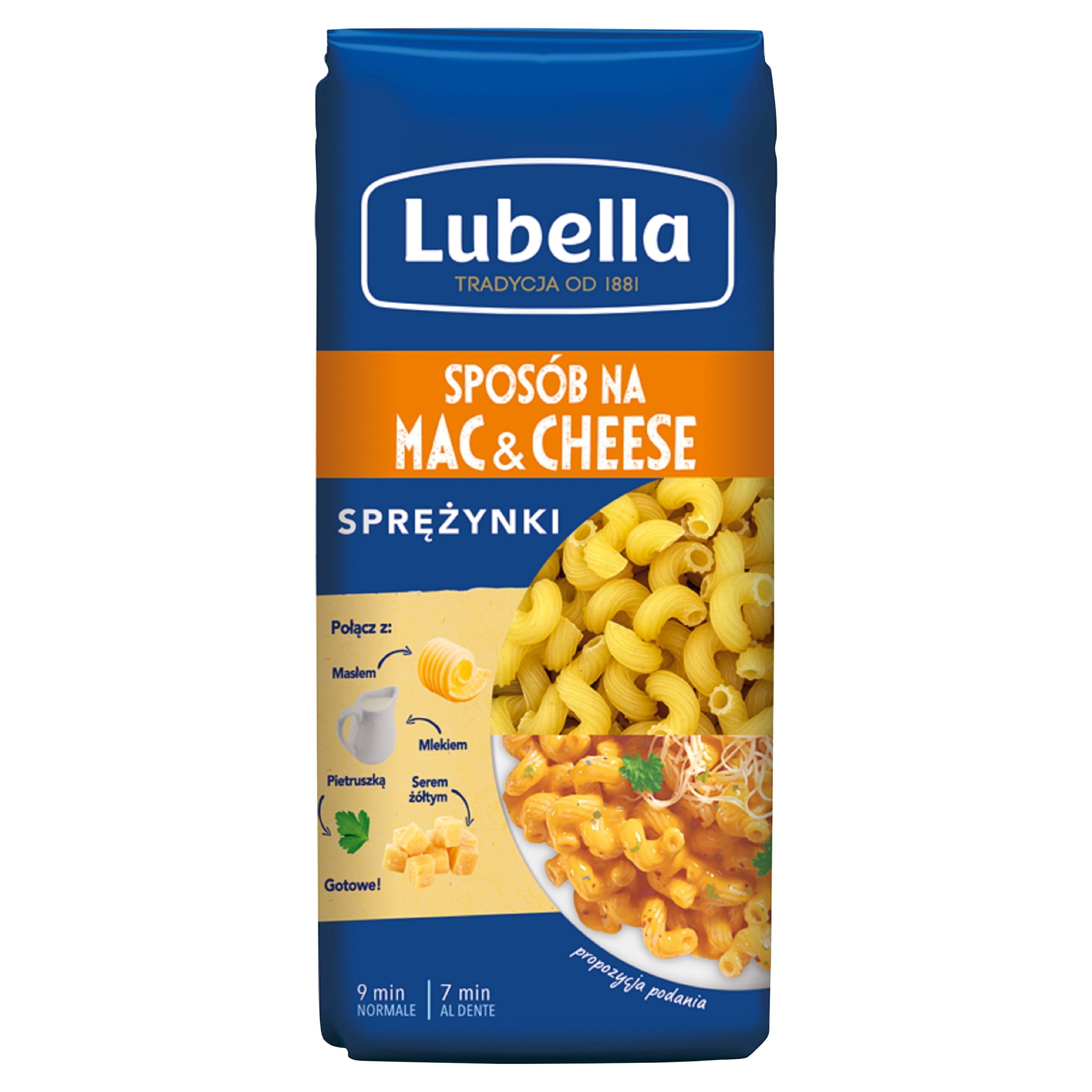 Levně Lubella Pružinky 400 g Těstoviny pro Mac & Cheese x 12 ks