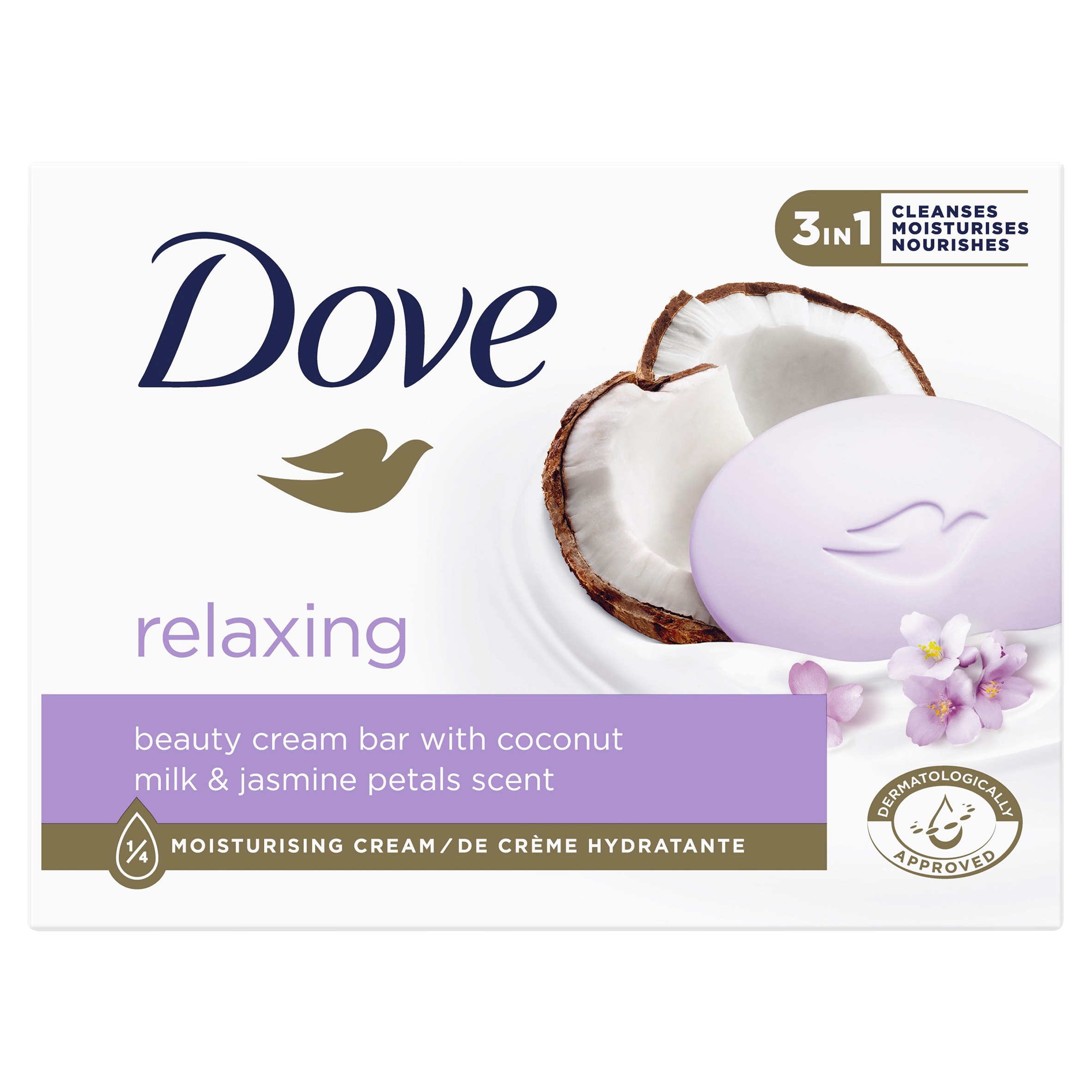 DOVE RELAXING KOKOS KOSTKA MYJĄCA MYDŁO 90G