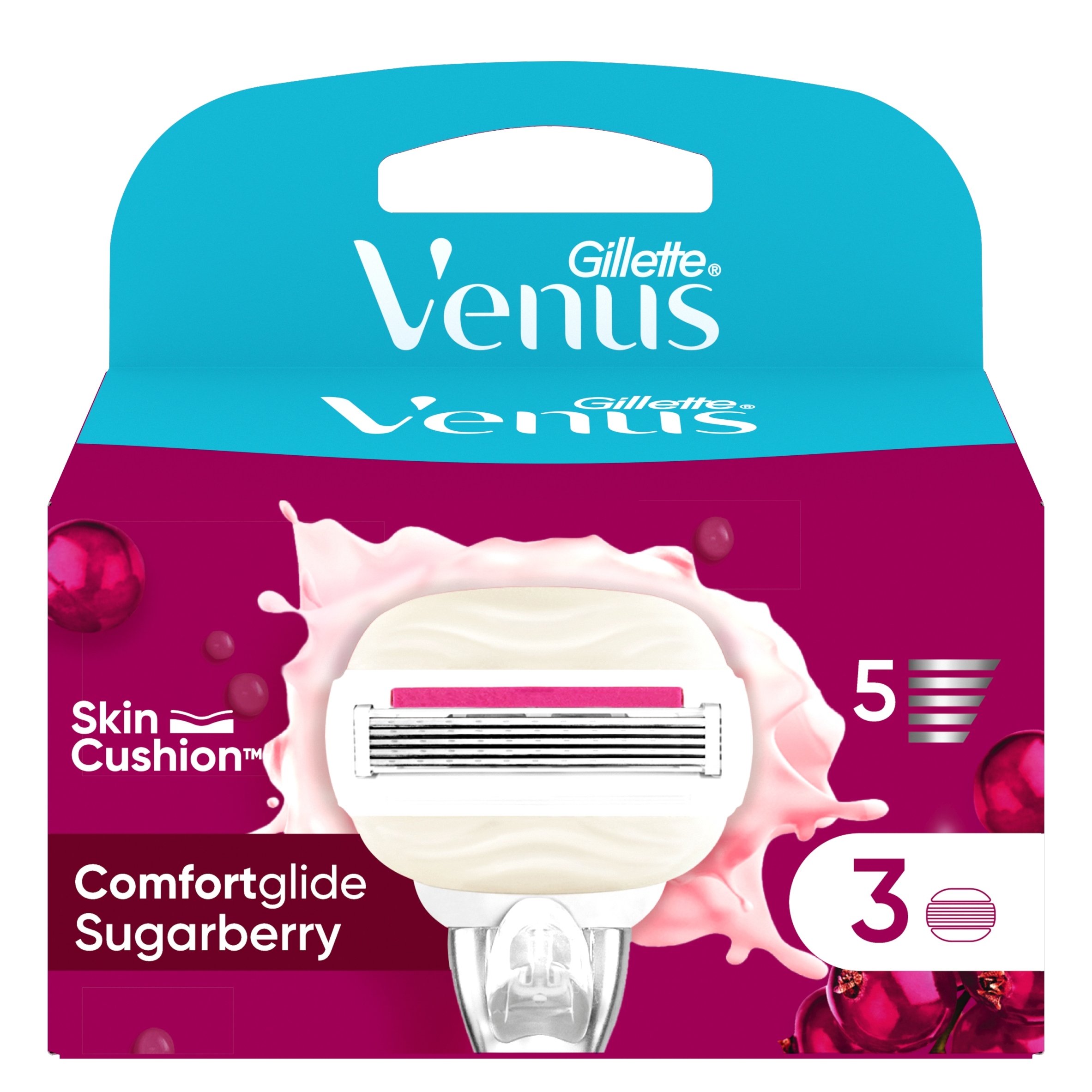 Gillette Venus ComfortGlide Sugarberry Miami 3 Ostré nože