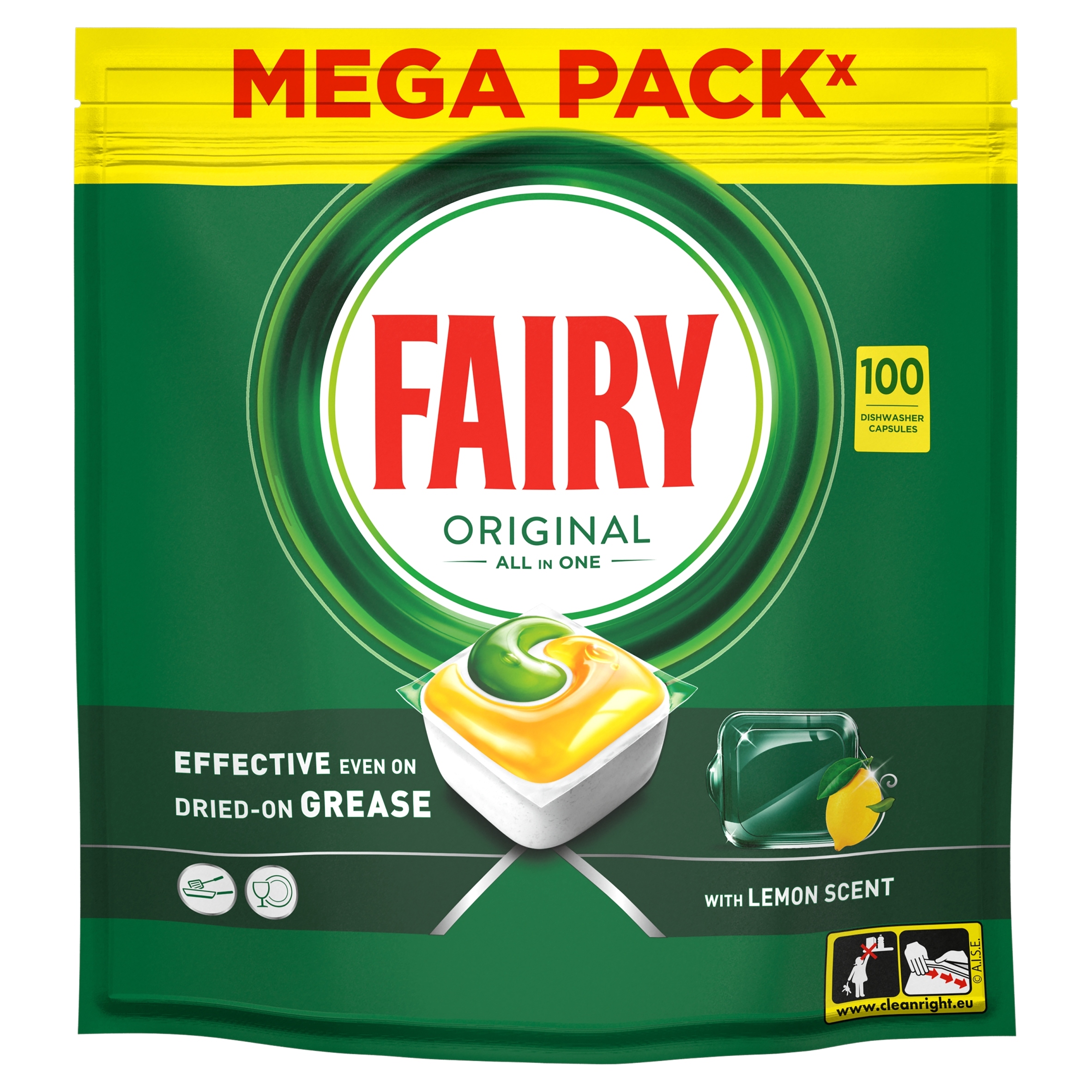 Levně Fairy Original All In One Tablety do myčky Lemon 100 ks