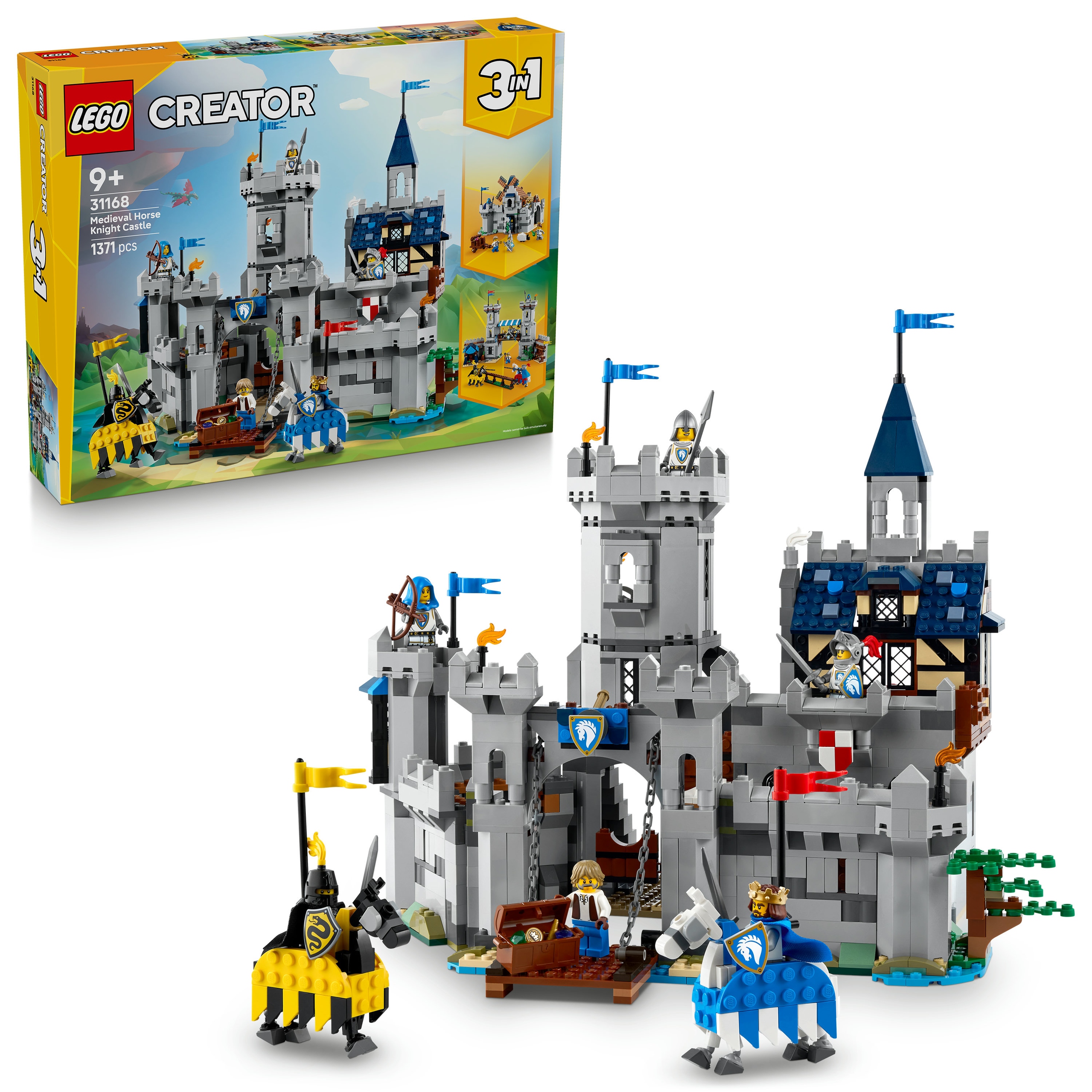 Lego Creator 3v1 31168 Středověký hrad a rytíři na koních