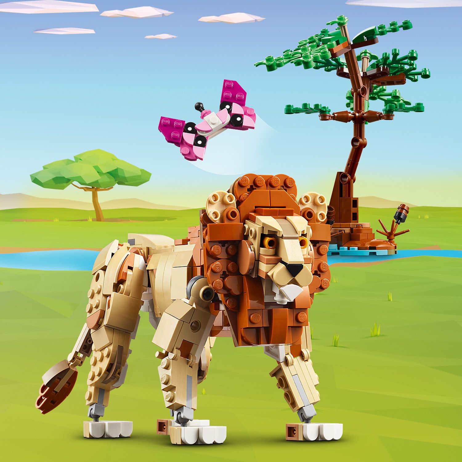 LEGO CREATOR 3W1 31150 ZWIERZĘTA SAFARI Żyrafa Gazele Lew 790 elementów Płeć unisex