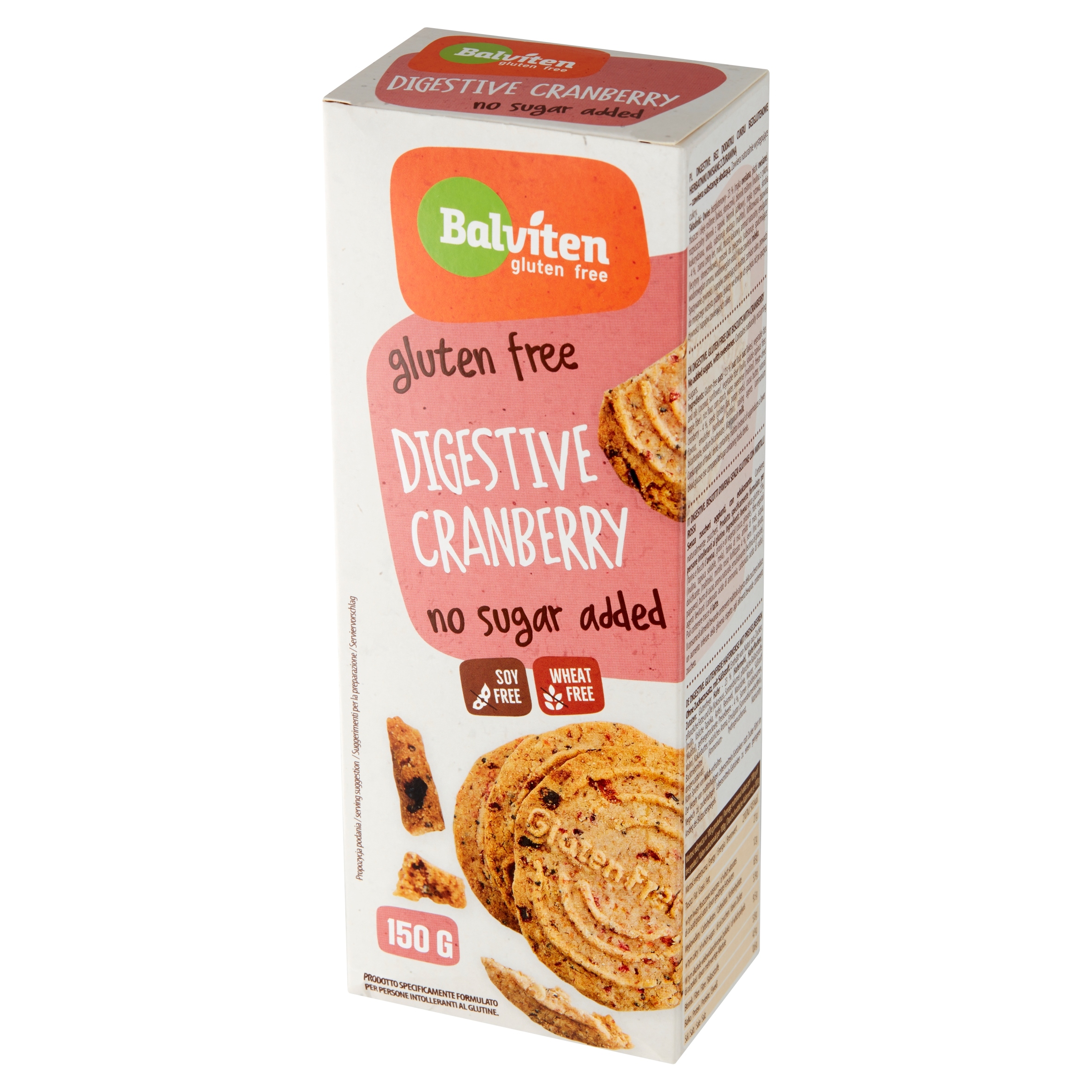 Levně 5 x Balviten Sušenky s brusinkami Sušenky Digestive 150 g