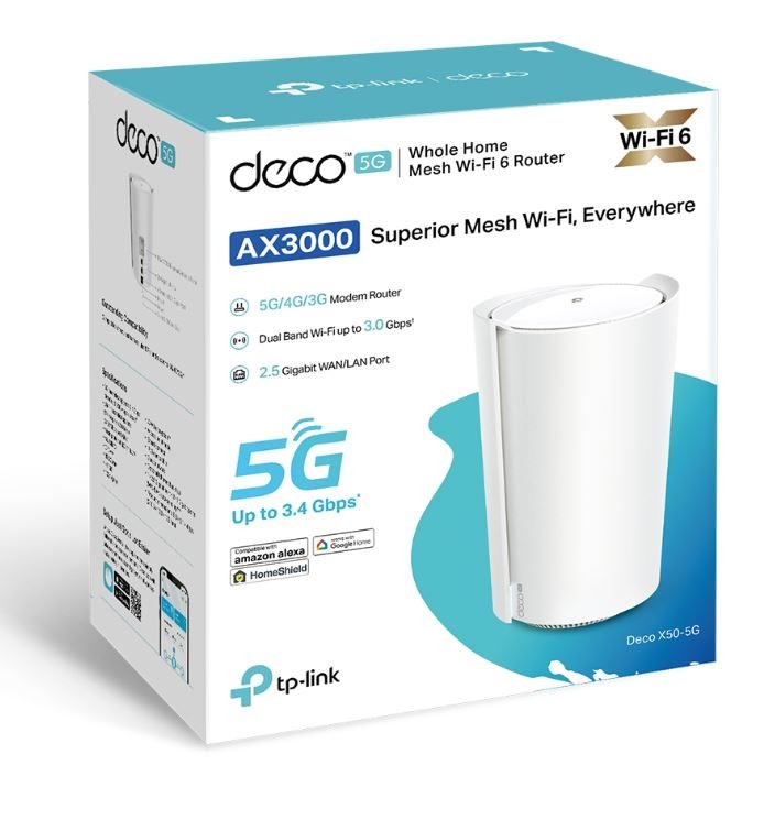Router 5G TP-Link Deco X50 5G AX3000 802.11ax 2.4/5 GHz DualBand