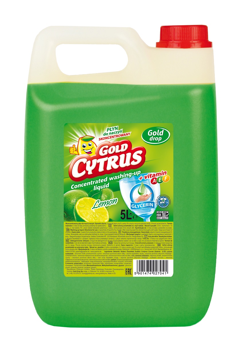 

Gold Cytrus płyn do mycia naczyń Cytryna 5L