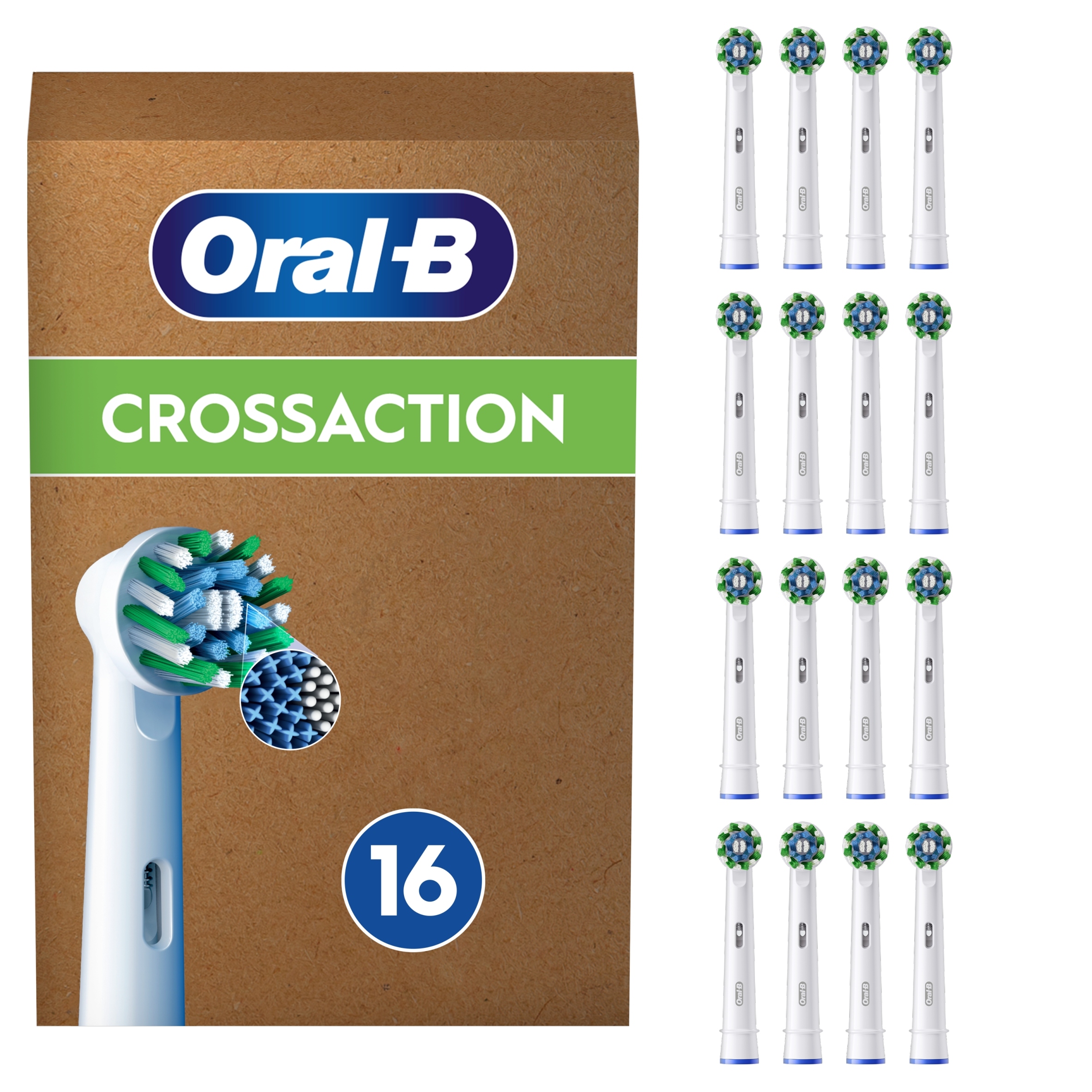 Oral-B Pro Cross Action Końcówki do szczoteczek elektrycznych, 16 sztuk