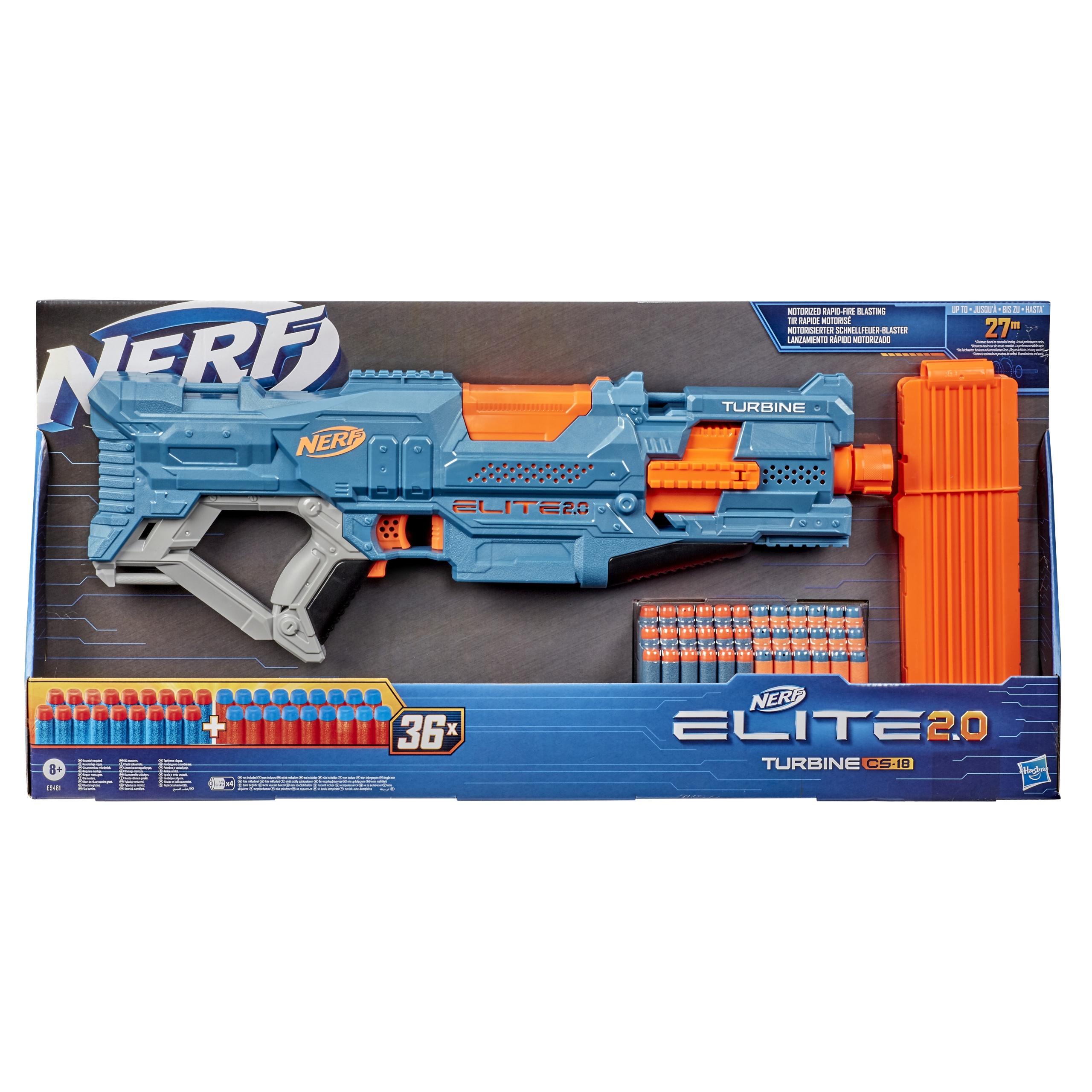 NERF ELITE 2.0 TURBINE CS-18 WYRZUTNIA + 36 STRZAŁEK E9481 Kod producenta E9481