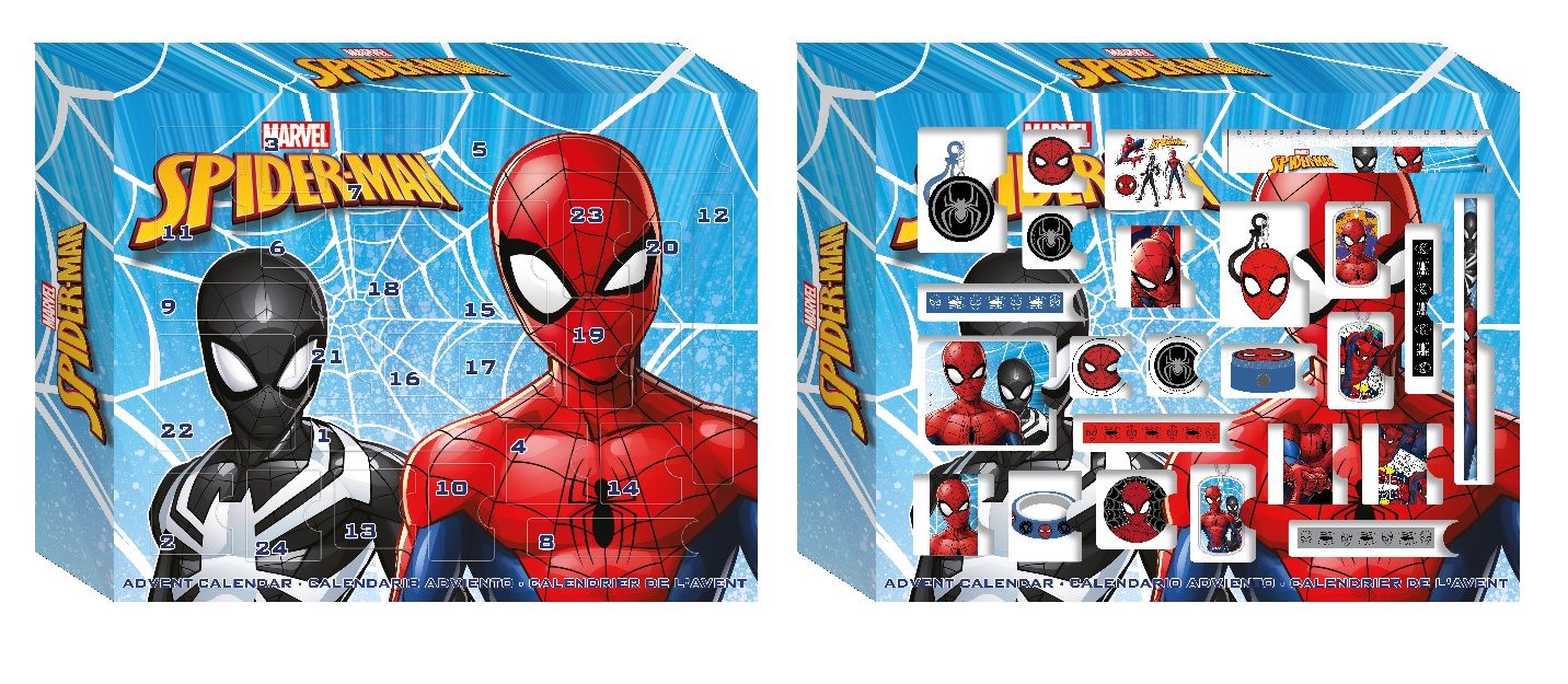 Адвент-календарь Kids Euroswan Avengers Spider-Man, 24 фигурки-брелока — фото 4