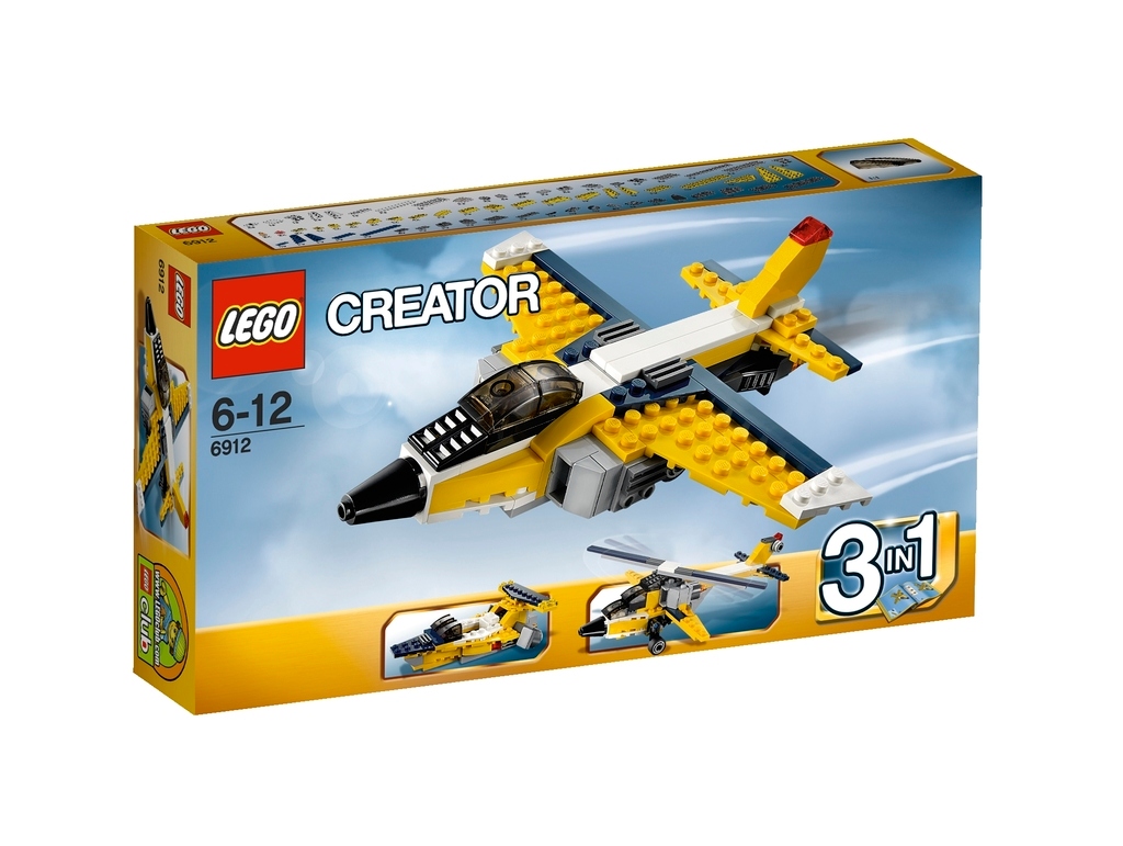 Lego 6912 Creator 3w1 ścigacz, odrzutowiec, helikopter, motorówka