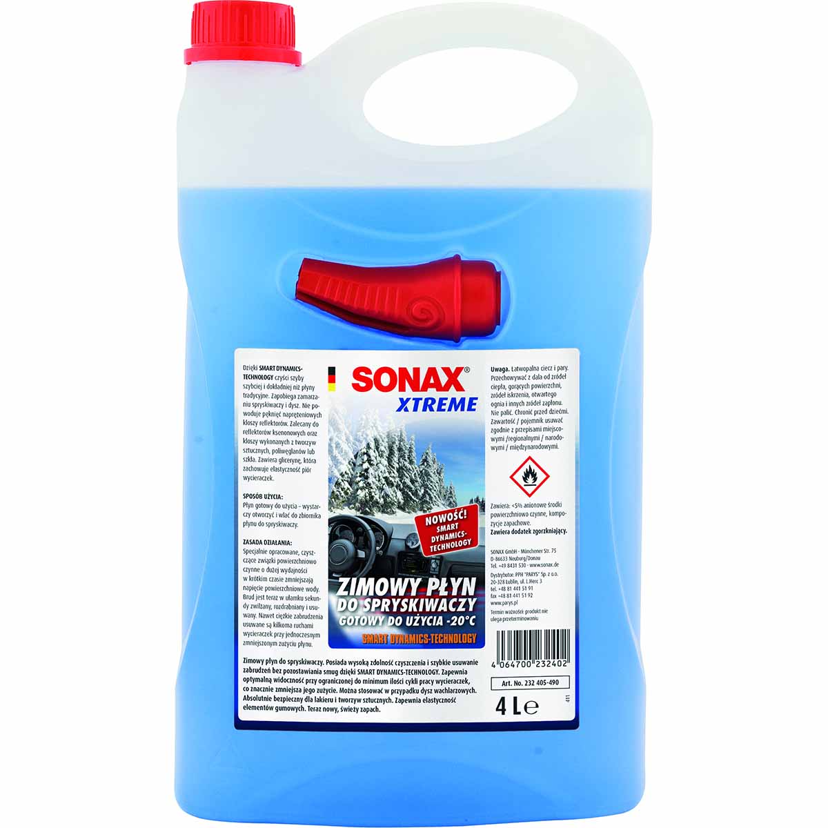 SONAX EXTREME PŁYN DO SPRYSKIWACZY ZIMOWY ZIMA Z LEJKIEM -20 4L S232405G