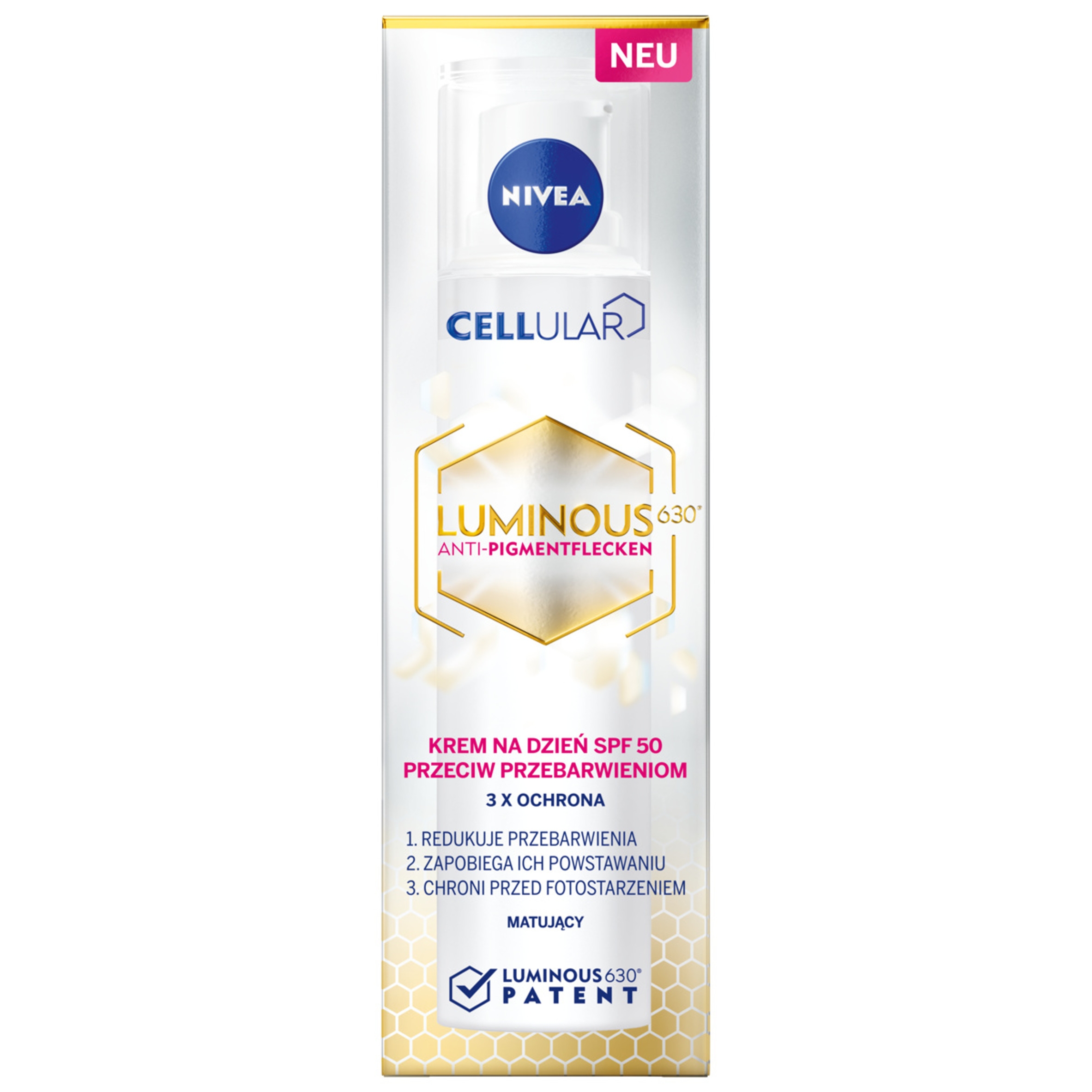 Nivea Cellular Luminous630 Denní krém proti pigmentovým skvrnám proti