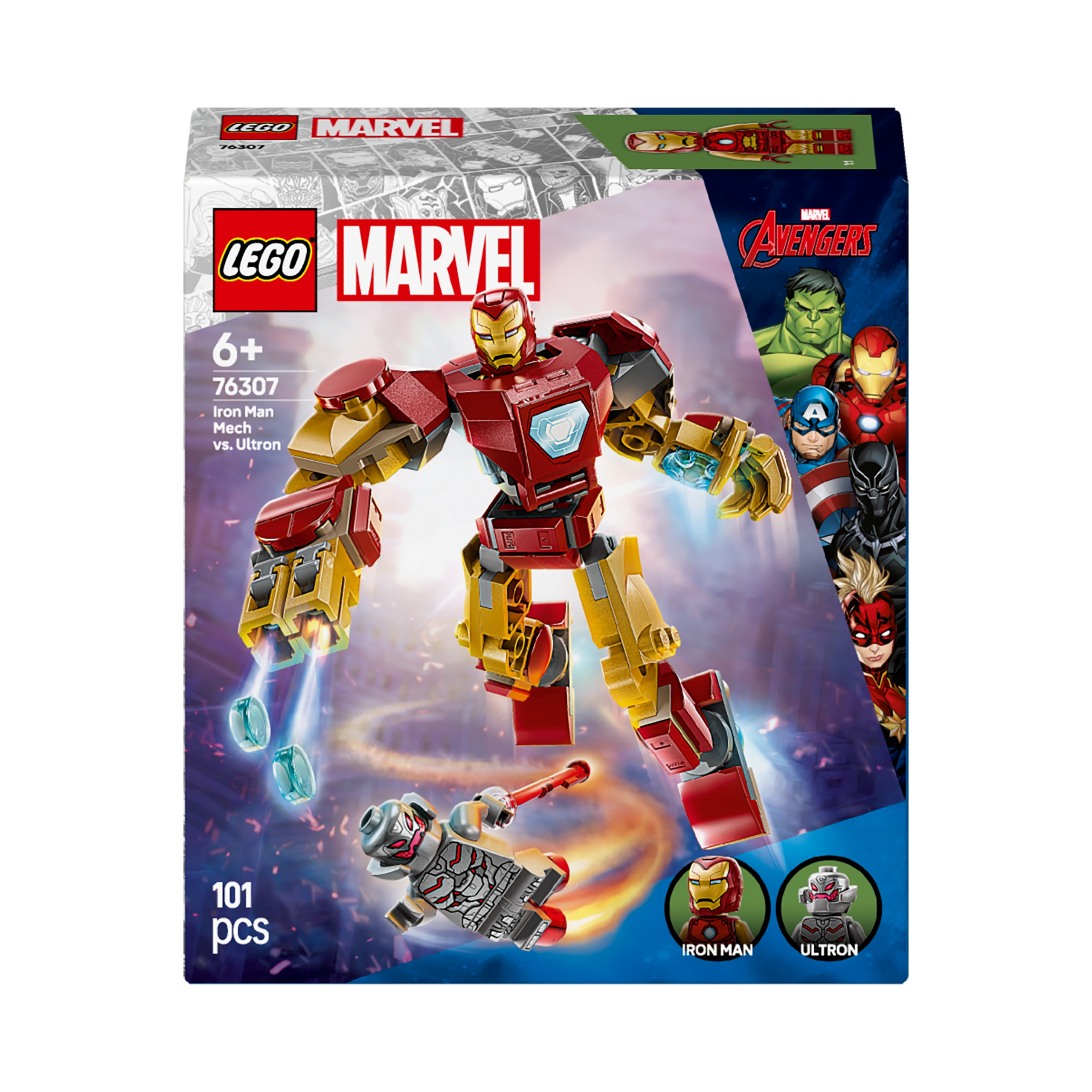 LEGO Marvel 76307 Mech Iron Mana Kontra Ultron