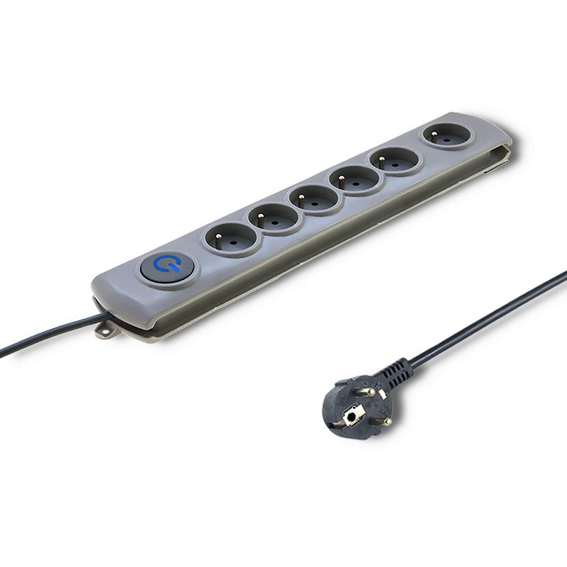 Listwa zasilająca antyprzepięciowa Qoltec Quick Switch 6 gniazd 1,8m