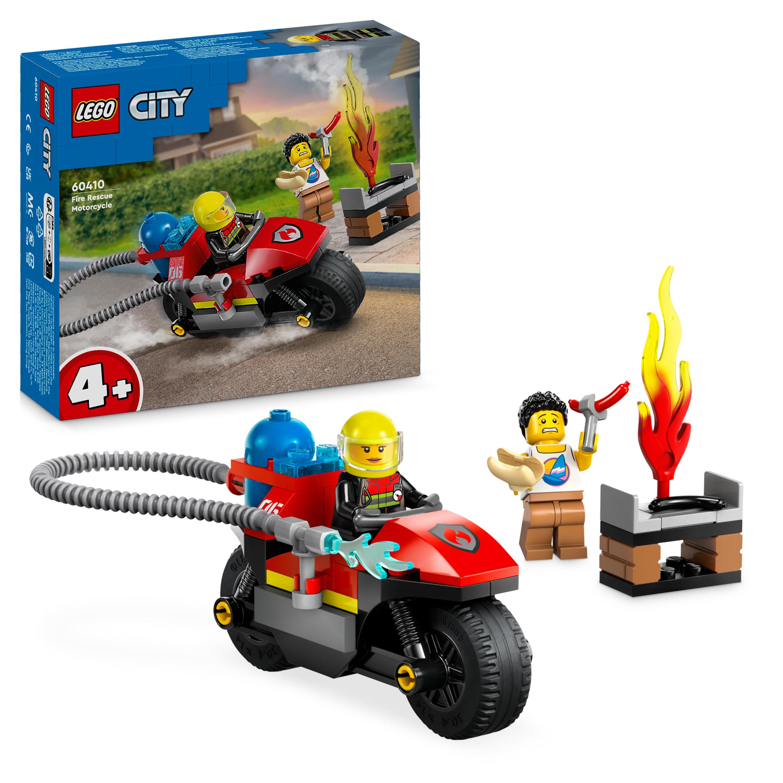 Lego City Hasičský Motocykl Záchranný Hasiči Sada 57 Dílků 4+