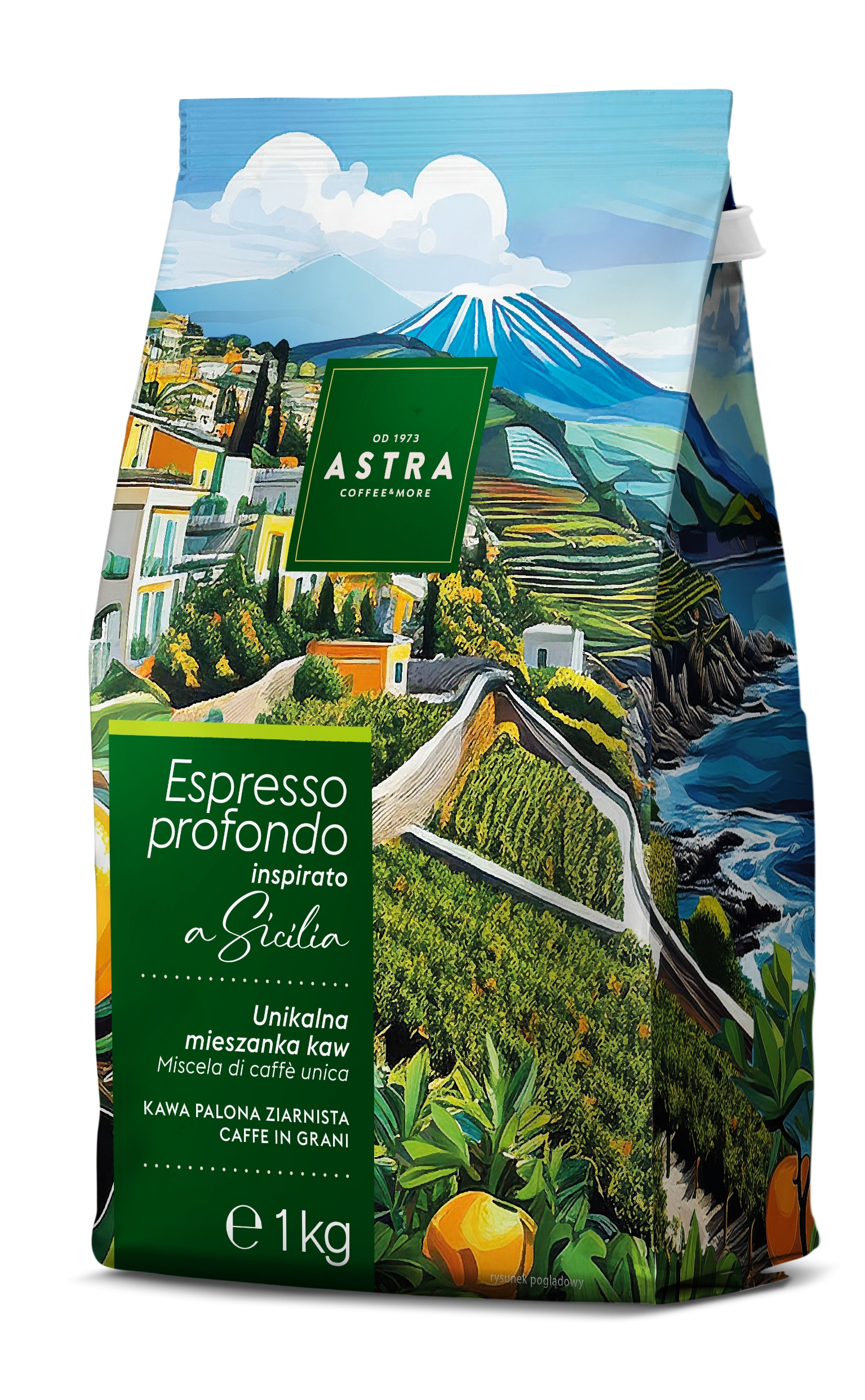 Levně Astra Káva Espresso profondo inspirato a Sicilia zrnková 1000 g 1 kg