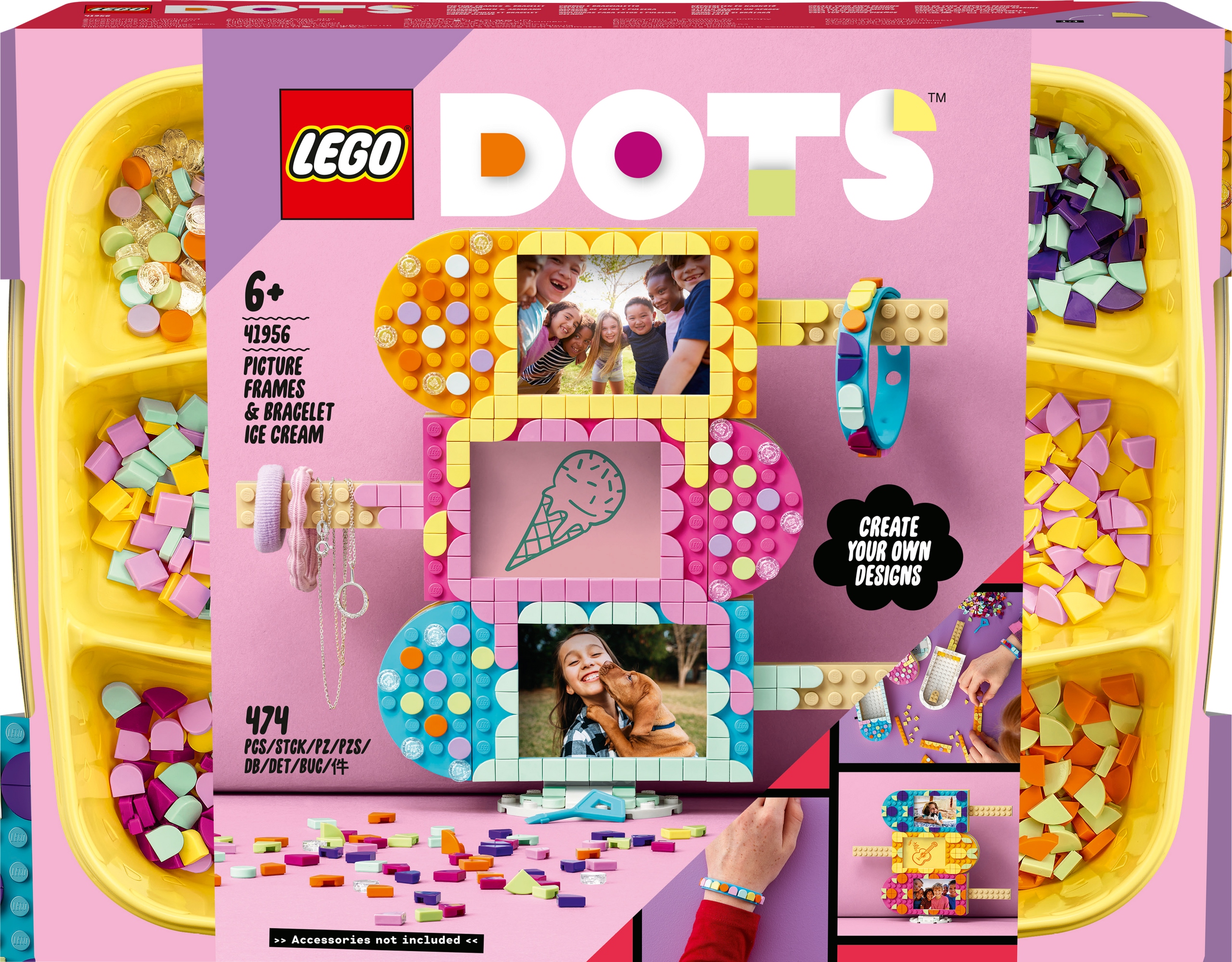 Lego Dots 41956 Fotorámečky ve tvaru zmrzliny a náramek