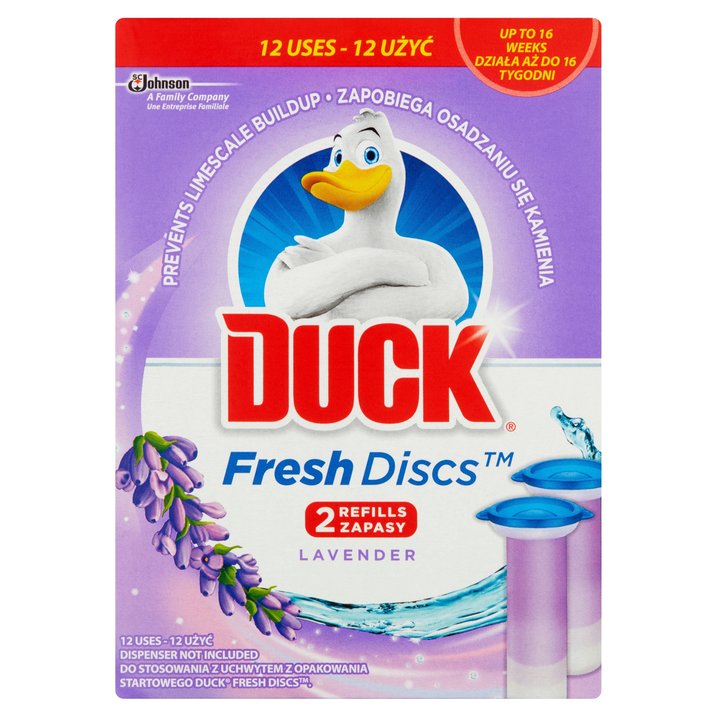 

Duck Fresh Discs żelowe krążki zapas 12 lawenda