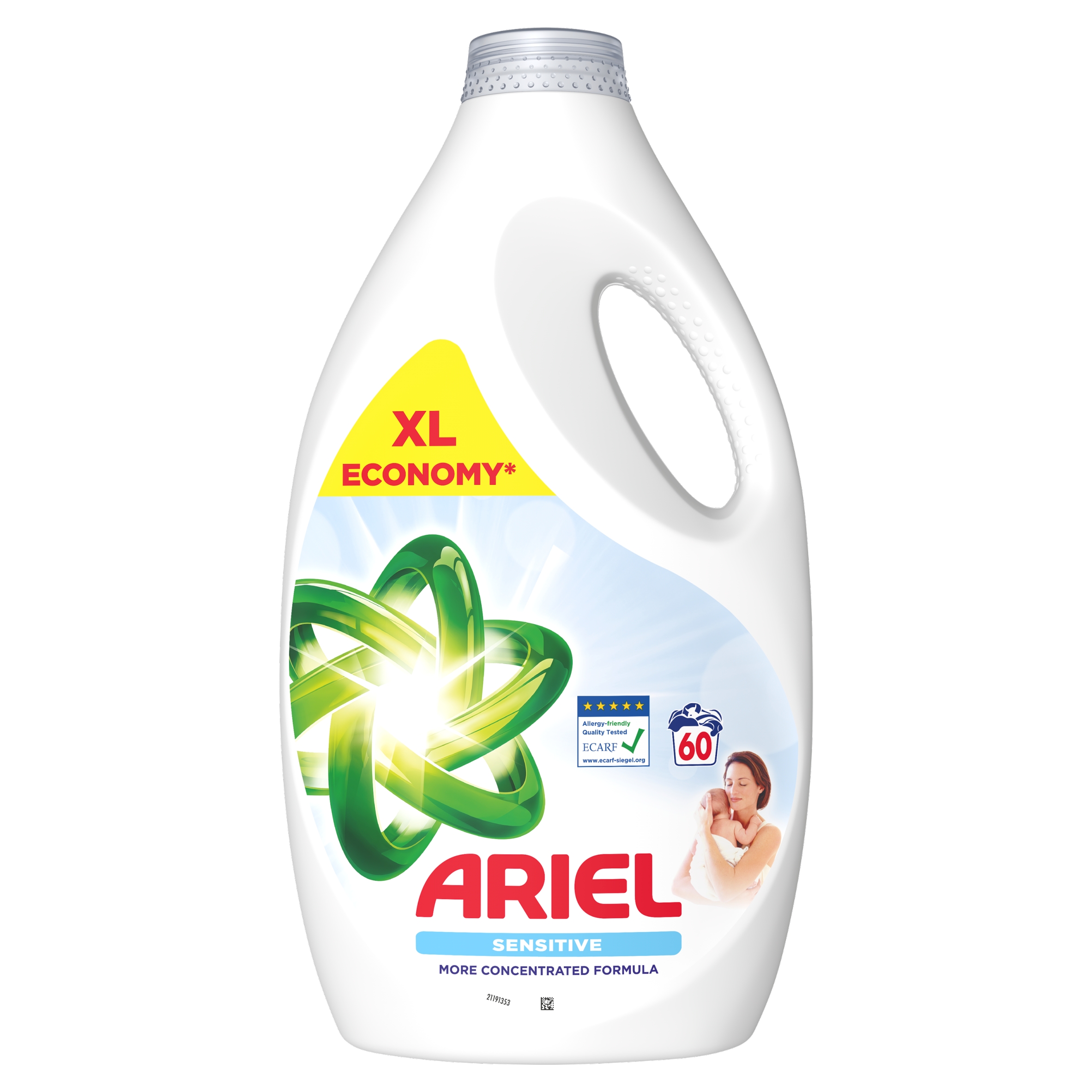 Levně Tekutý prací prostředek Ariel Sensitive 2700 ml 60 praní