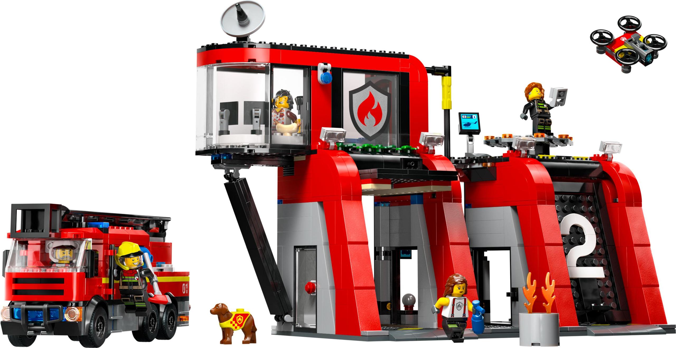 Lego City 60414 Hasičská stanice Hasičský vůz 843 dílků 5+1 Obr. 6+