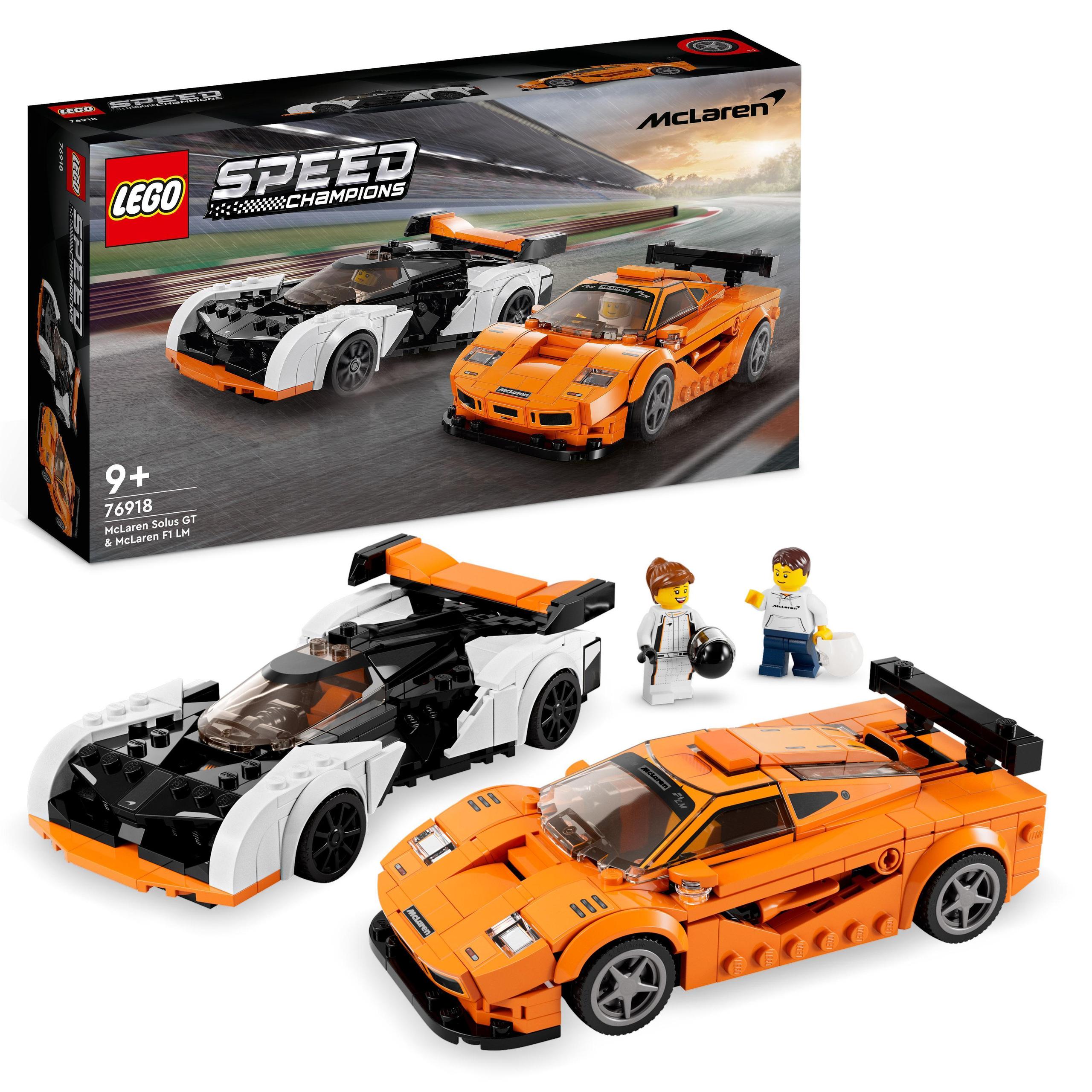 Lego Speed Champions 76918 McLaren Solus Gt a McLaren F1 LM